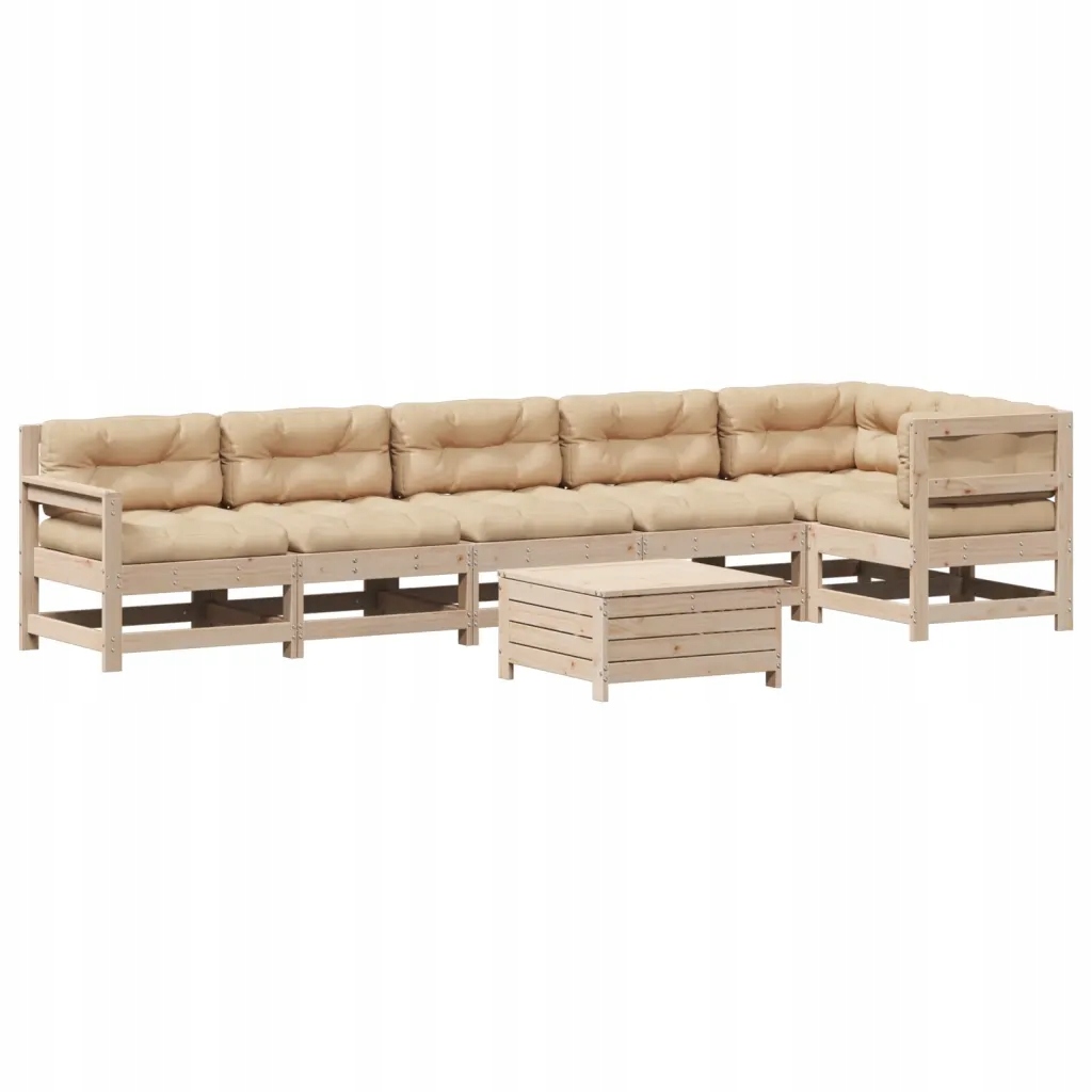 7-częściowy zestaw mebli ogrodowych z poduszkami – idealny do Twojego ogrodu