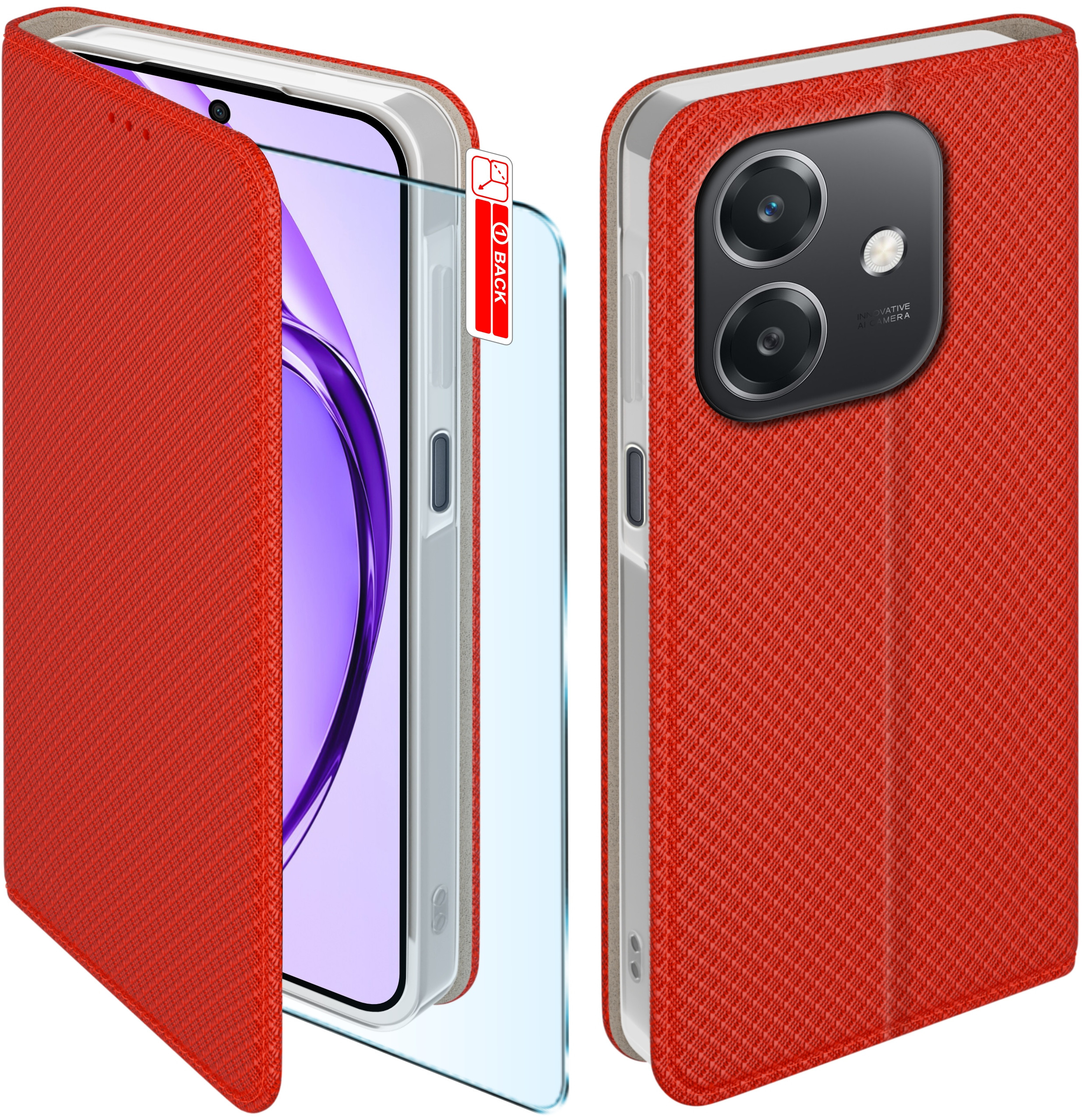 Etui do Oppo A40 | A40M SMART MAGNET CASE PORTFEL + SZKŁO 9H – Ochrona i styl w jednym