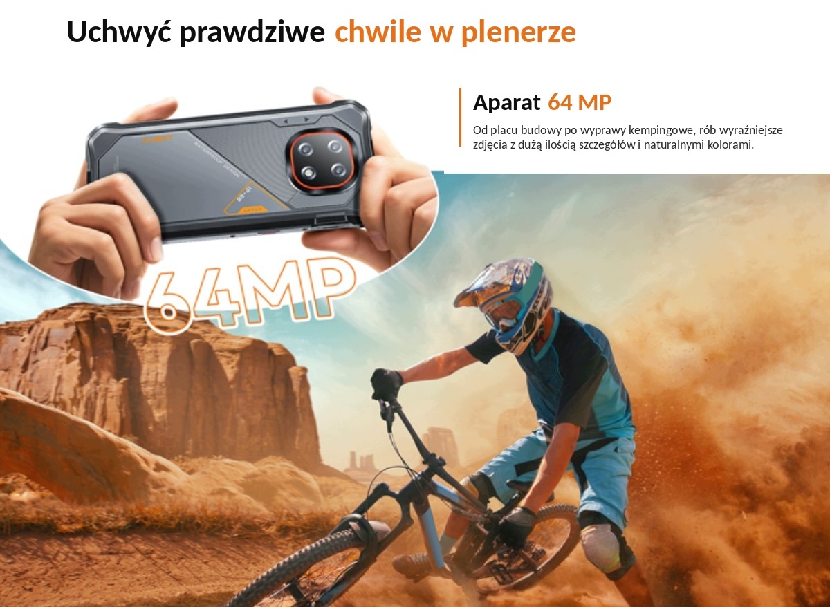 Aparat 64 MP i kamera przednia 16 MP – Doskonałe zdjęcia i wideorozmowy