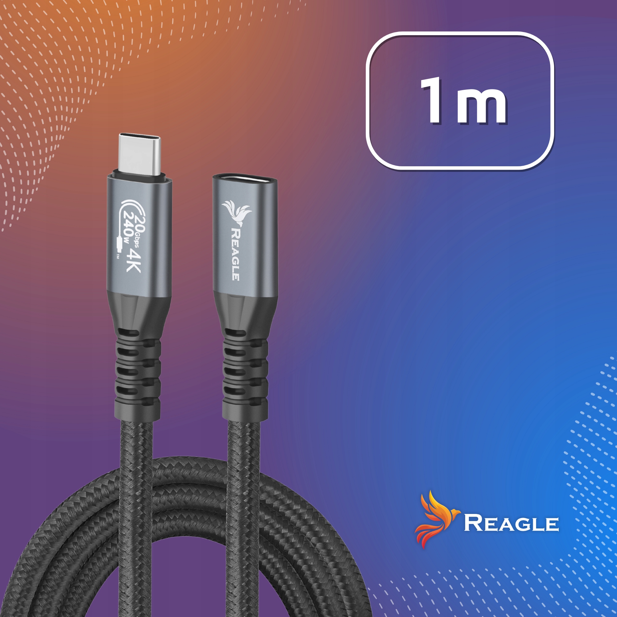 Przedłużacz USB-C 1 m RPC100P – Wydajność i wszechstronność w jednym