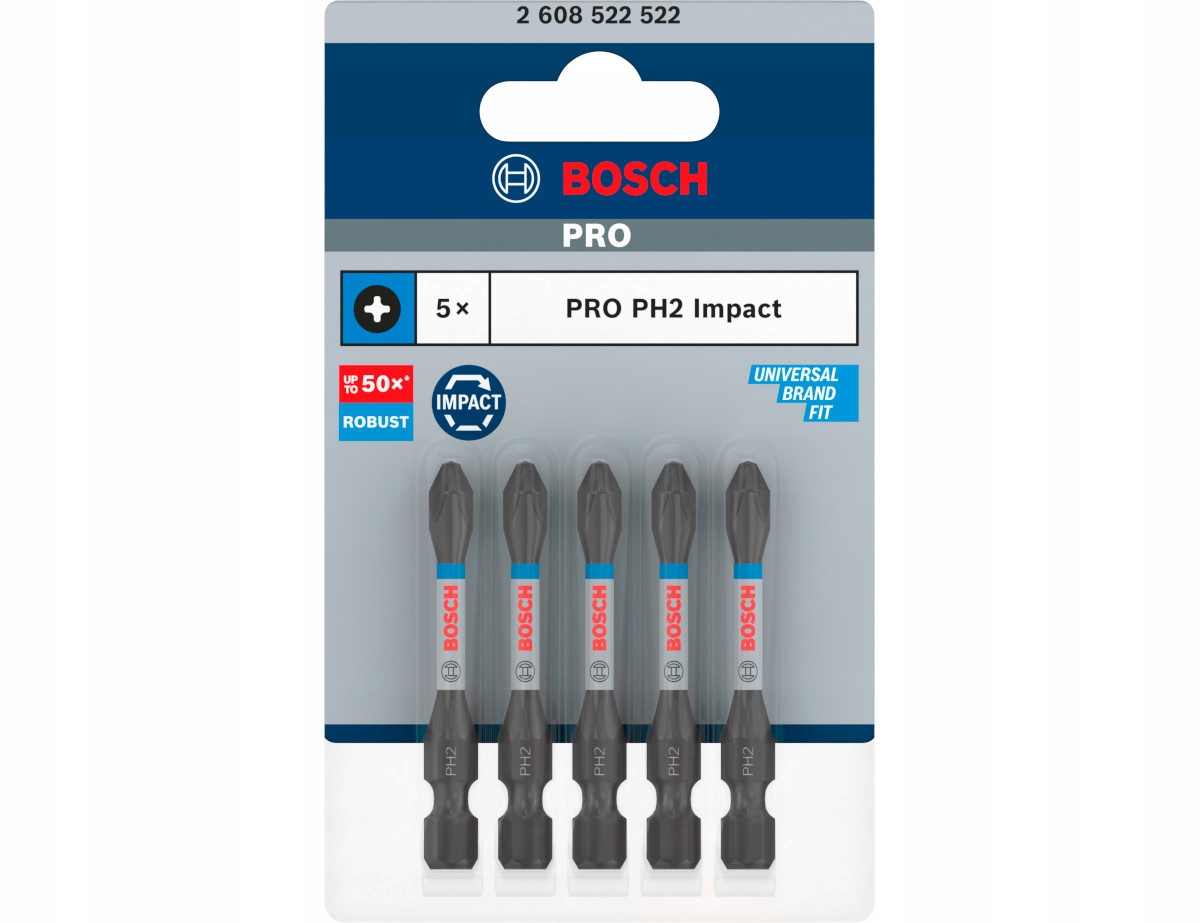 Zestaw 5 sztuk końcówek wkręcających 55 mm od BOSCH PRO
