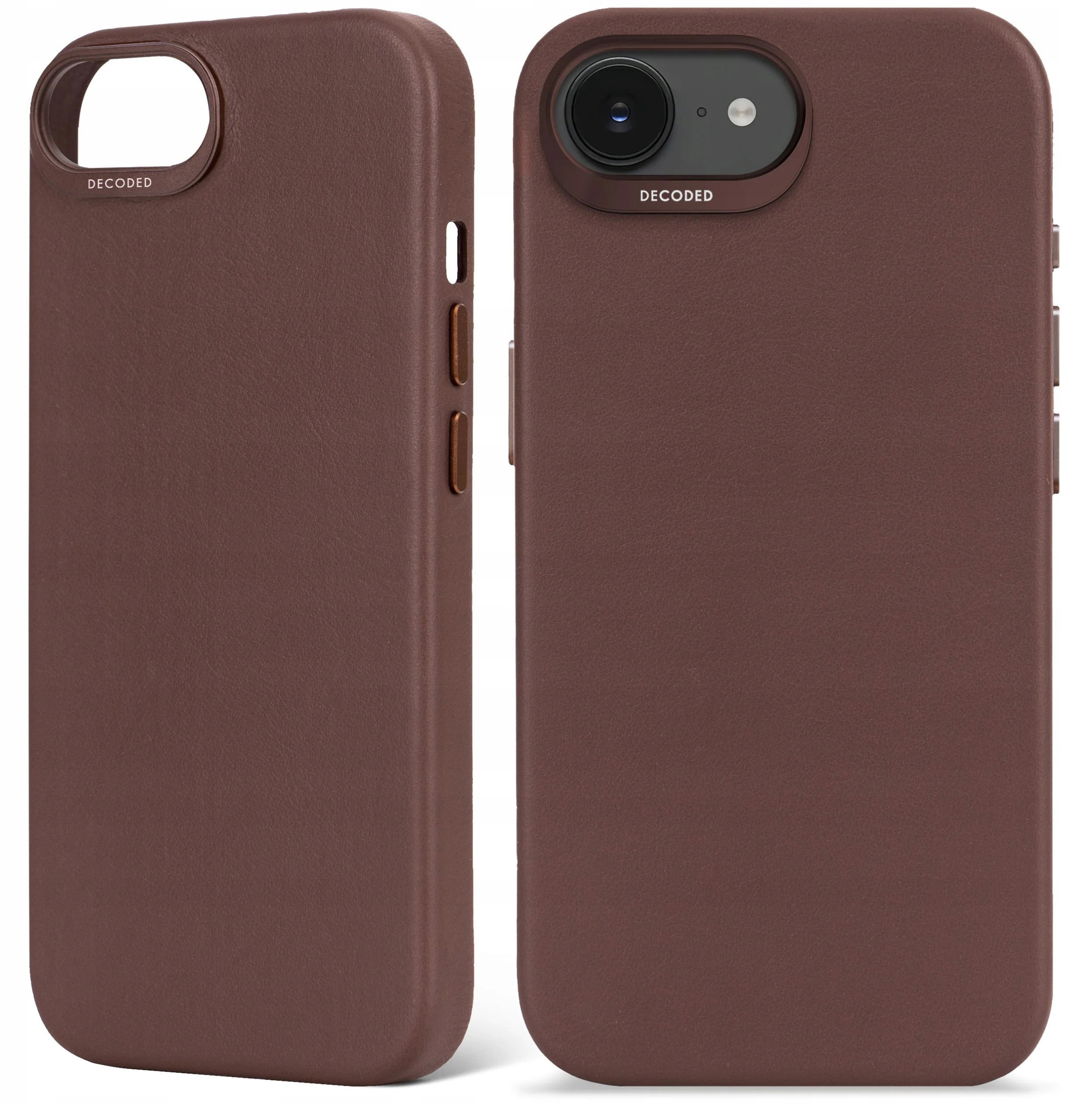 Decoded Leather Backcover – Skórzana obudowa ochronna do iPhone 16e z MagSafe w kolorze brązowym