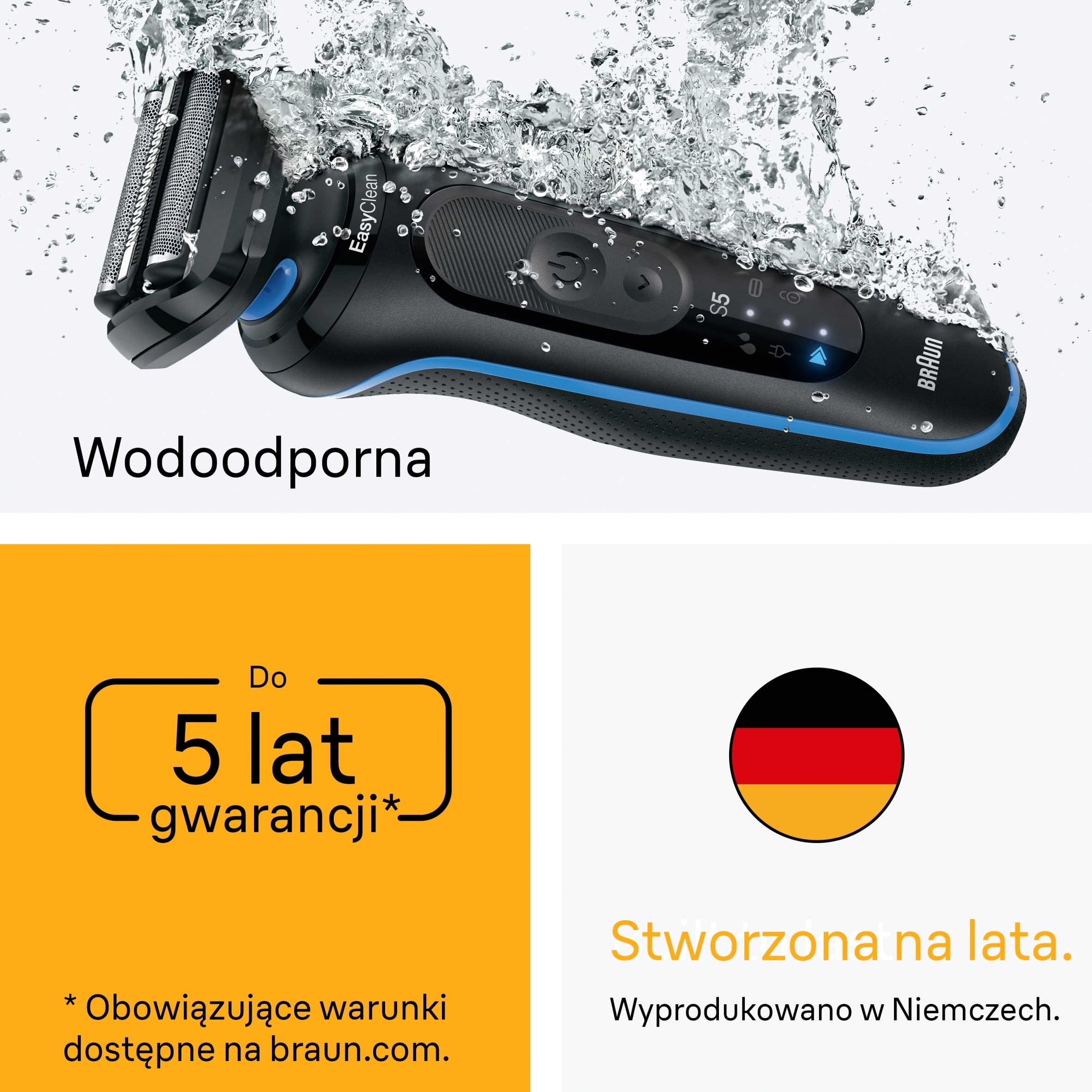 Wodoodporna konstrukcja – Golenie na mokro i sucho