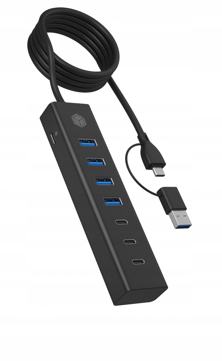 Hub USB Icy Box IB-HUB1737-C3 – Wszechstronny 7-portowy rozdzielacz USB 3.2 Gen 1