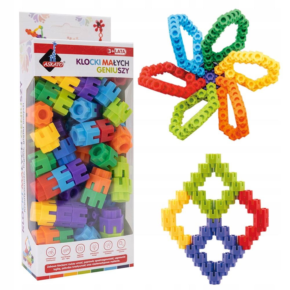 Klocki Małych Geniuszy Śrubki 65 elementów – Kreatywna zabawa dla najmłodszych