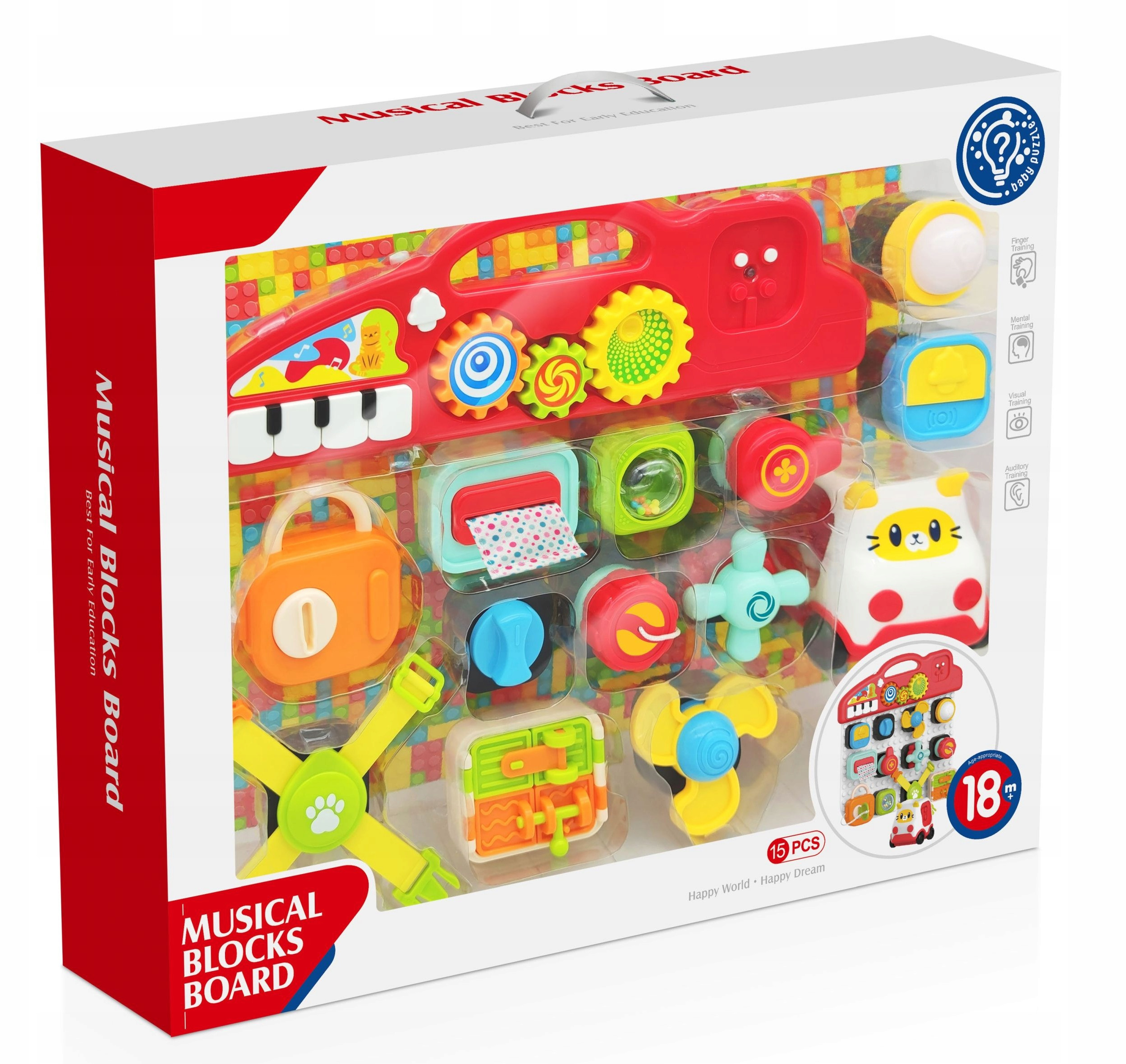 Tablica sensoryczna muzyczna z klockami – Idealna zabawa i nauka dla dzieci