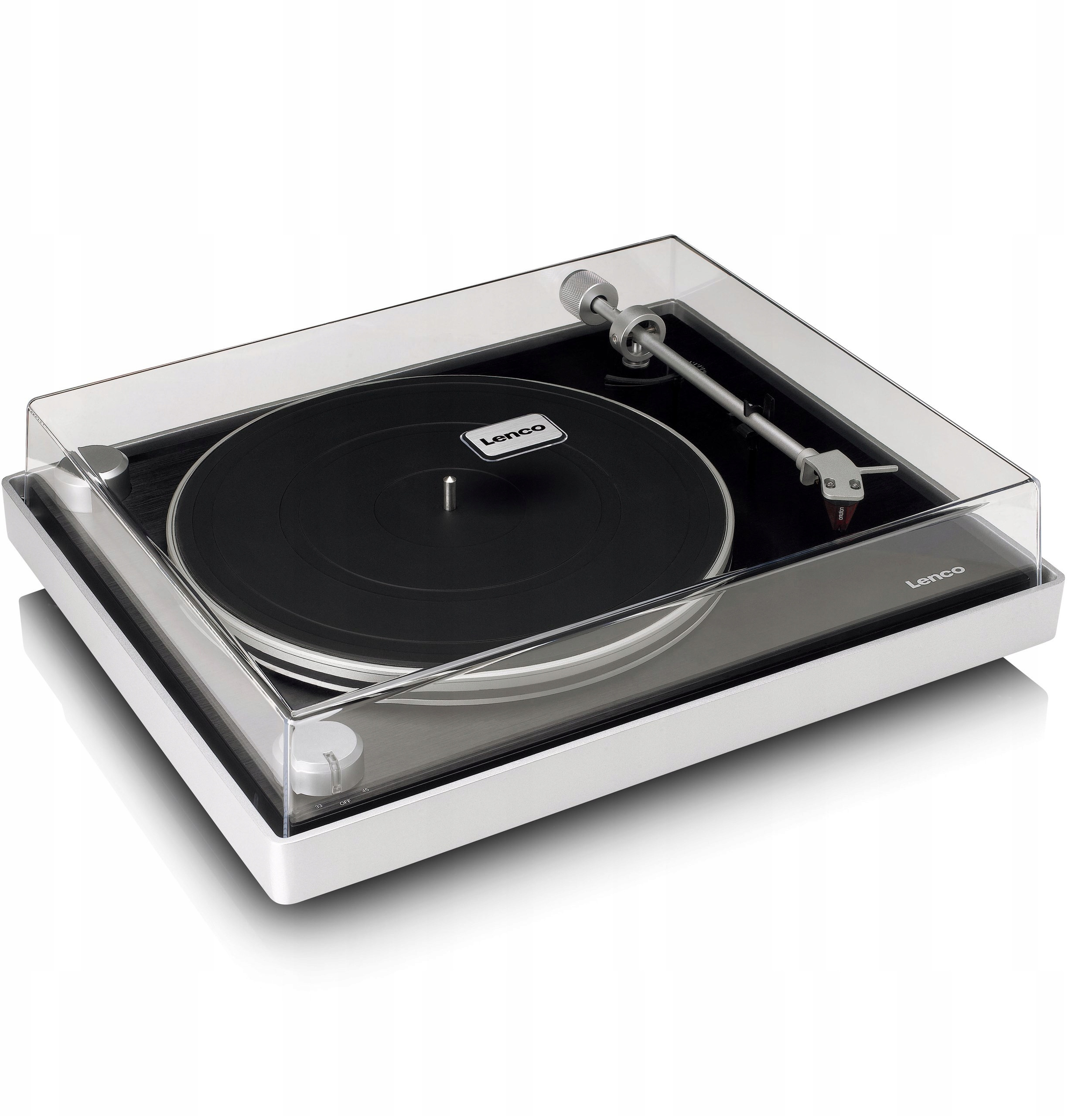 Lenco L-455BK – Elegancki gramofon z aluminiową obudową i wkładką 2M RED