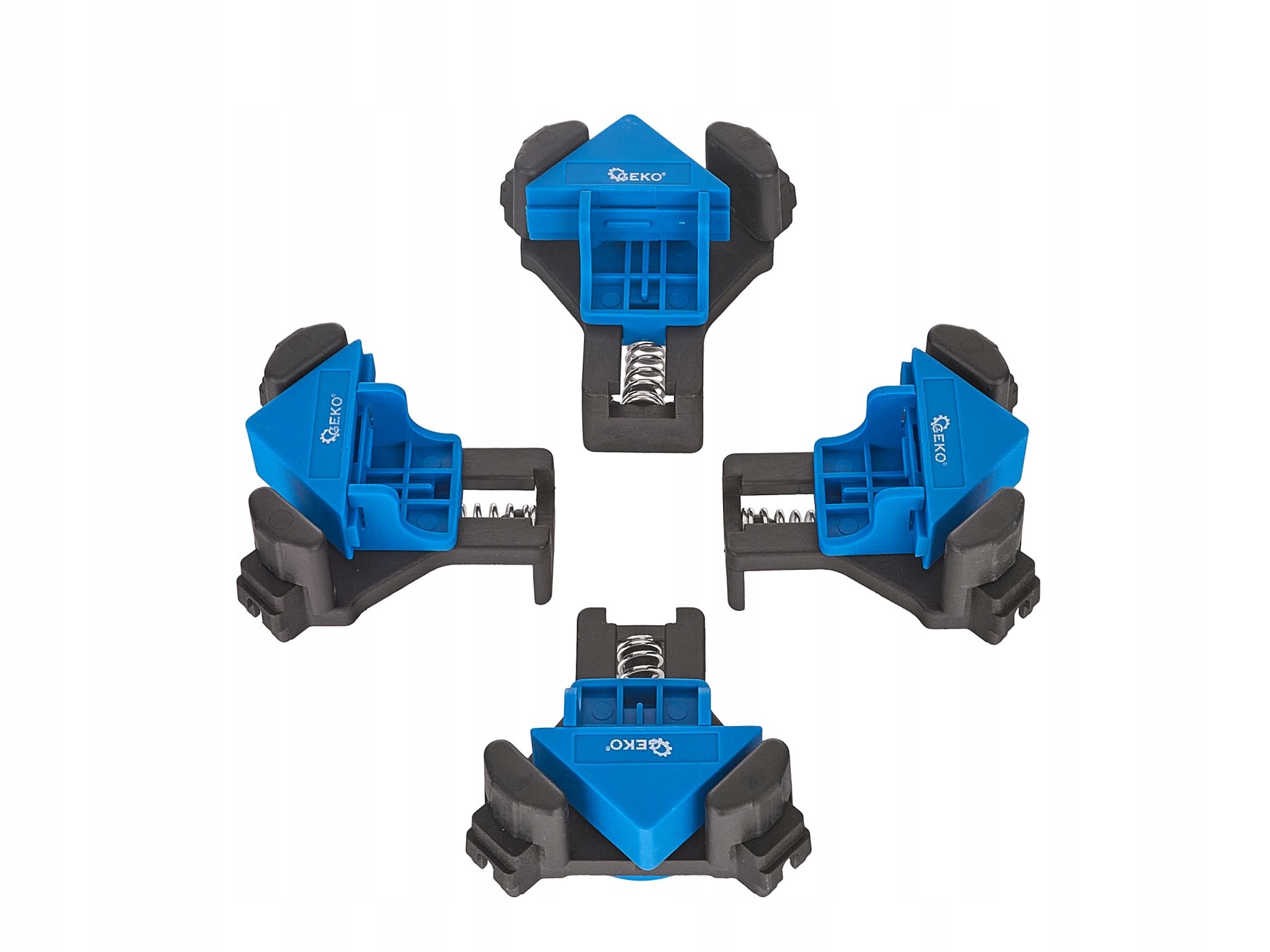 Geko Zestaw ścisków sprężynowych kątowych 90° 4el. – Idealne narzędzie dla majsterkowiczów