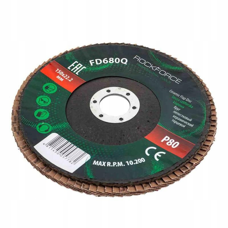 Rockforce Tarcza szlifierska listkowa lamelkowa 150x22.2mm P80 – Wydajność i precyzja w obróbce