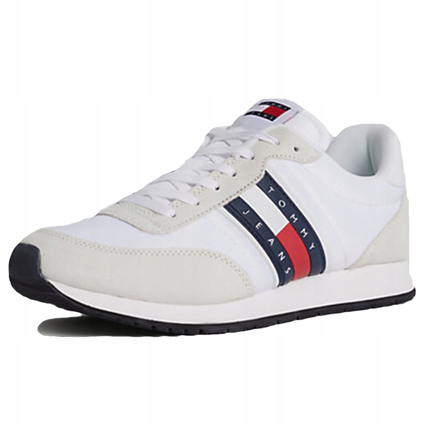 Białe męskie buty sportowe Tommy Hilfiger – Styl i komfort na co dzień