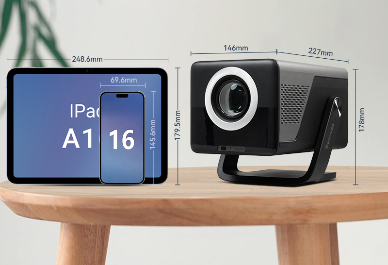 Mobilność i elastyczność – Obrotowa konstrukcja 230° dla idealnego kąta projekcji