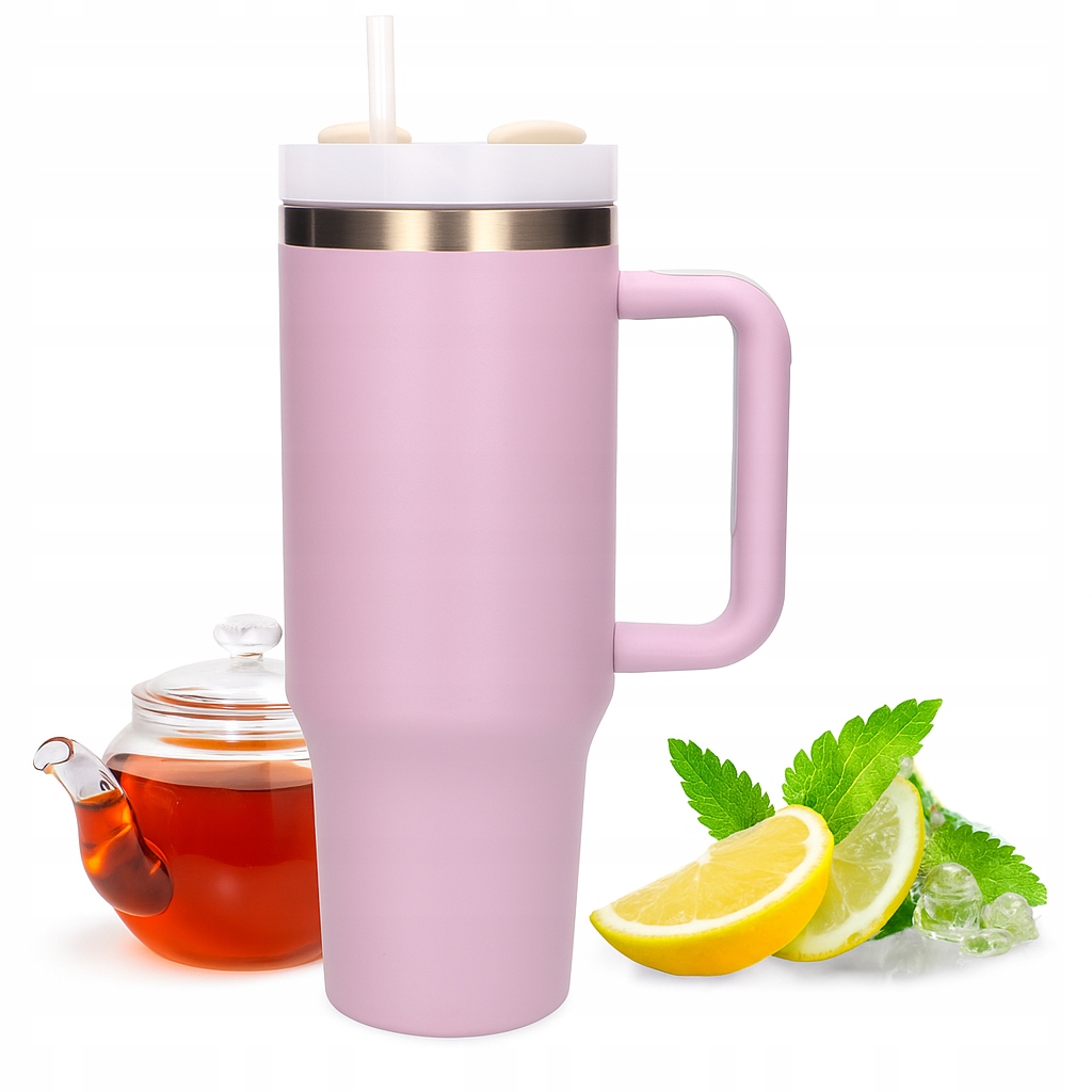 Extralink BLACK FOREST KUBEK TERMICZNY ZE SŁOMKĄ 1200ML PUDROWY RÓŻ – Twój niezawodny towarzysz