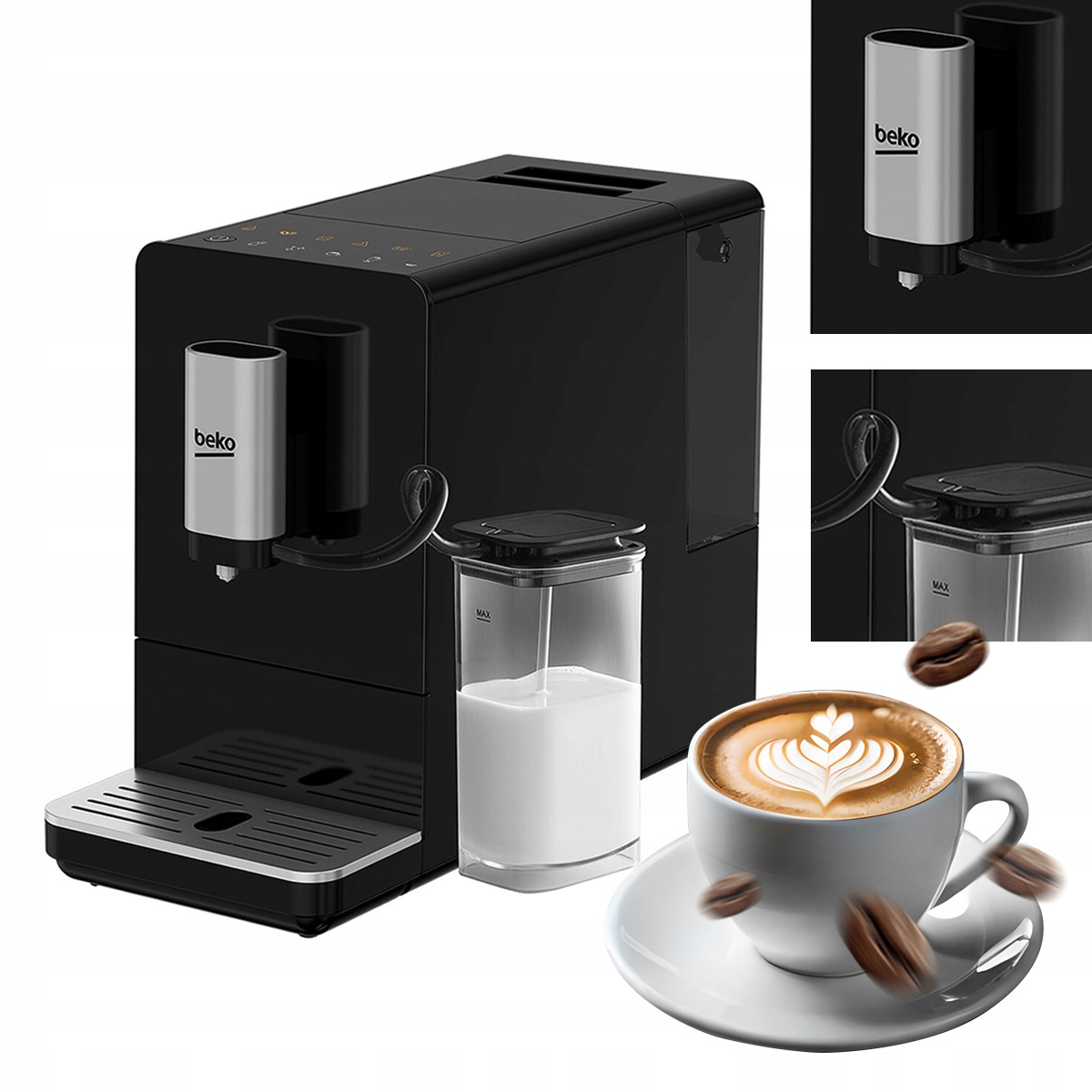 Regulacja wysokości dyszy – Espresso w różnych rozmiarach