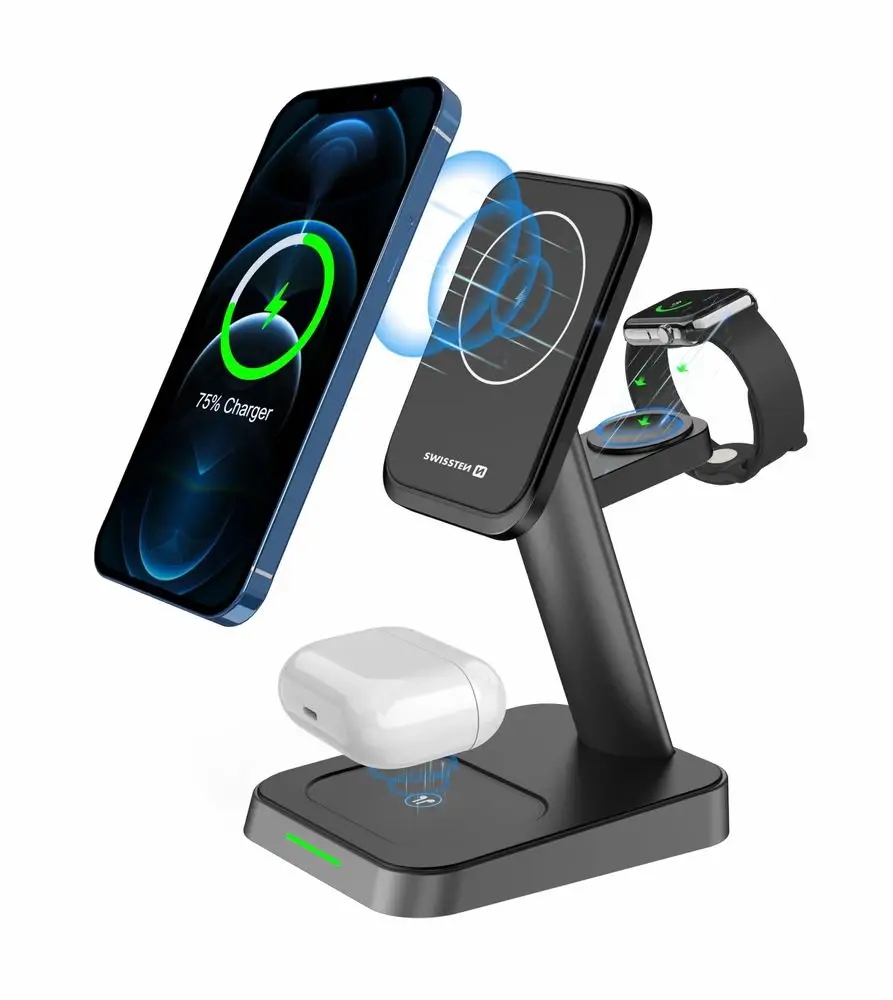 Ładowarka Sourcing Swissten 3in1 MagStick 22.5W – Wygodne ładowanie bezprzewodowe