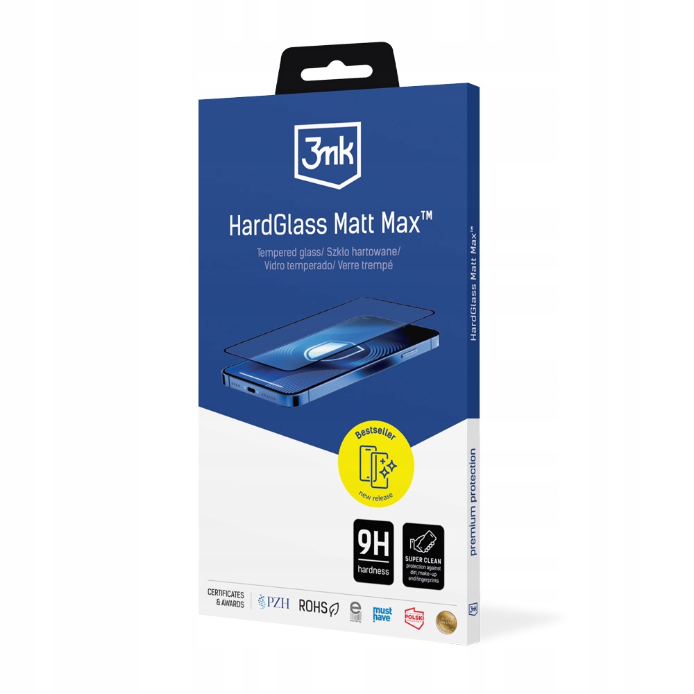 3mk HardGlass Matt Max – Ochrona ekranu dla Samsung Galaxy S25 Edge