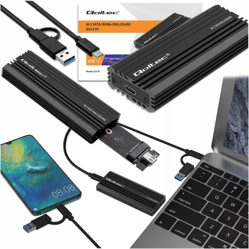 Kompatybilność z dyskami M.2 SATA i NVMe