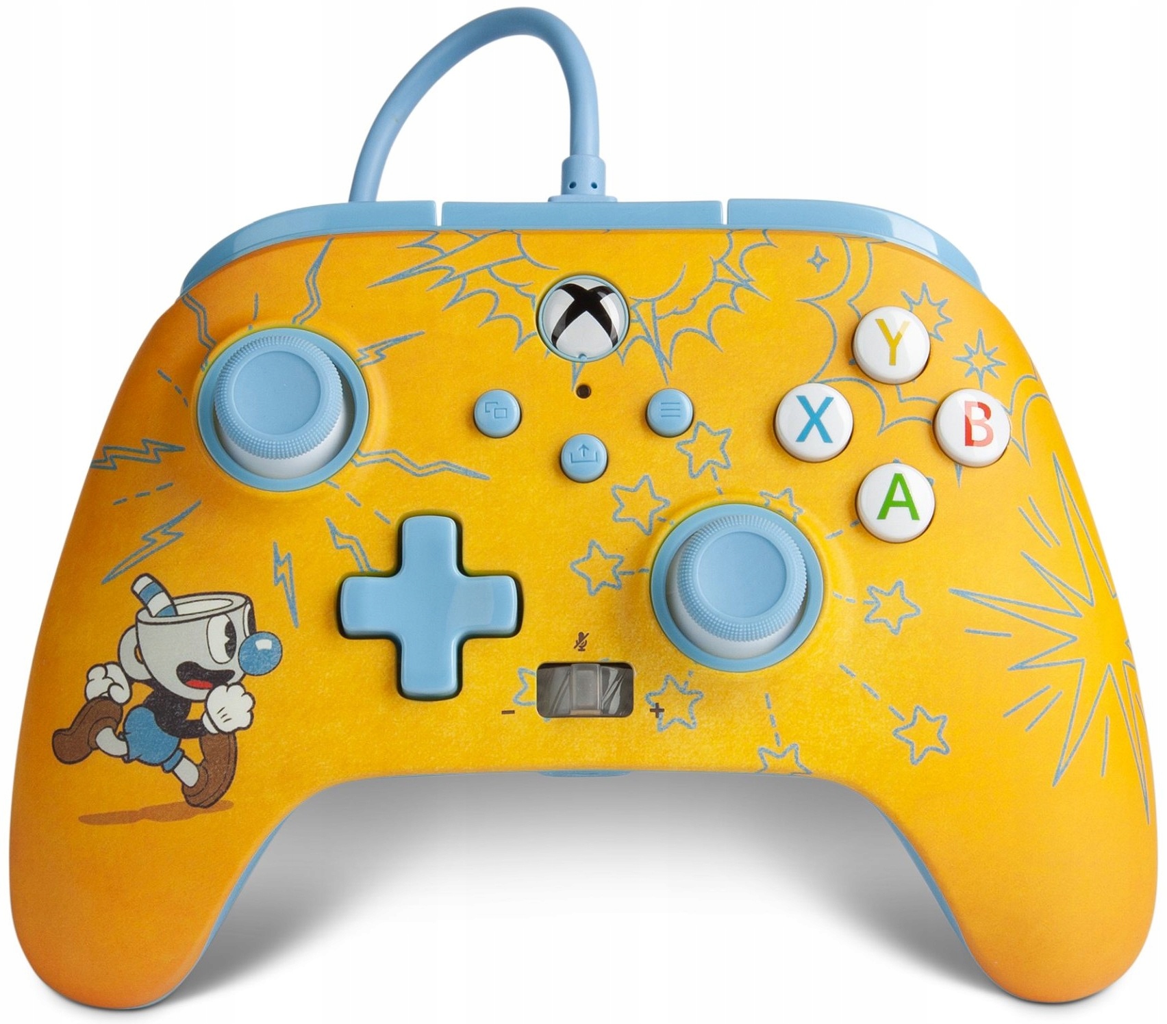 Pad przewodowy PowerA Enhanced Cuphead: Mugman – Idealny kontroler do gier