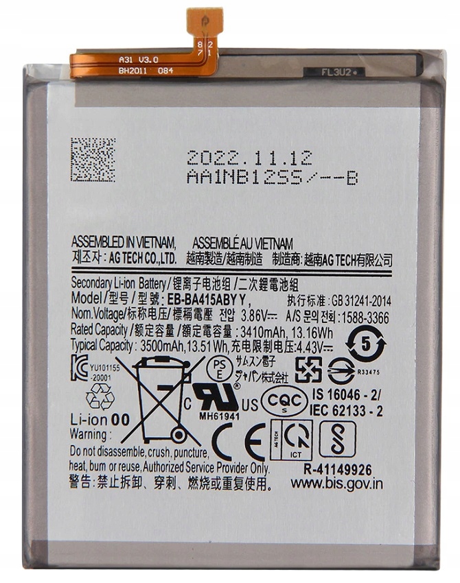 Oryginalna bateria Samsung EB-BA415ABY do Galaxy A41 – Wysoka jakość i niezawodność