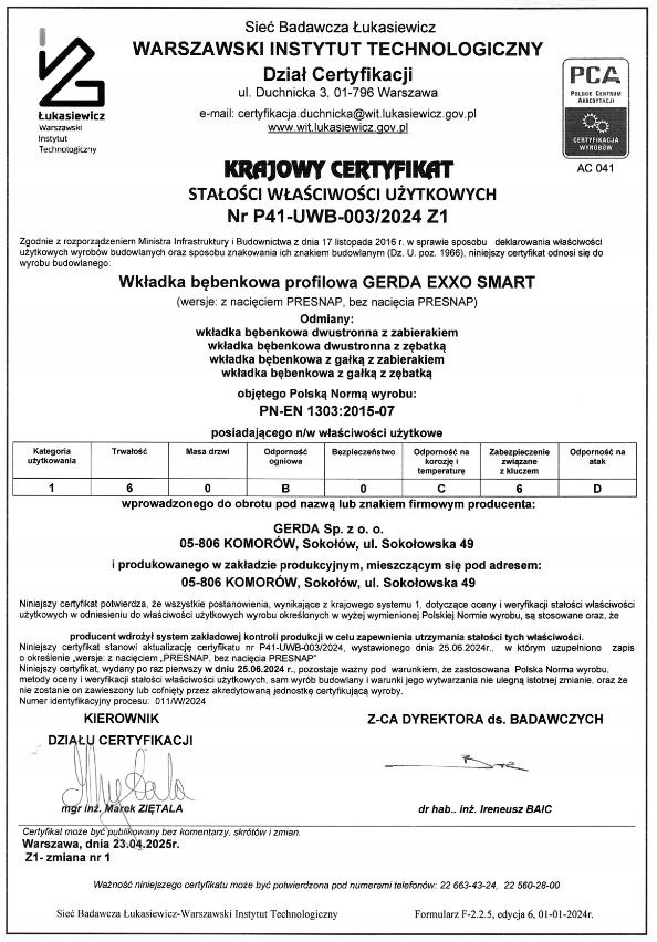 Wysoka klasa antywłamaniowa 6.D – Gwarancja maksymalnego bezpieczeństwa