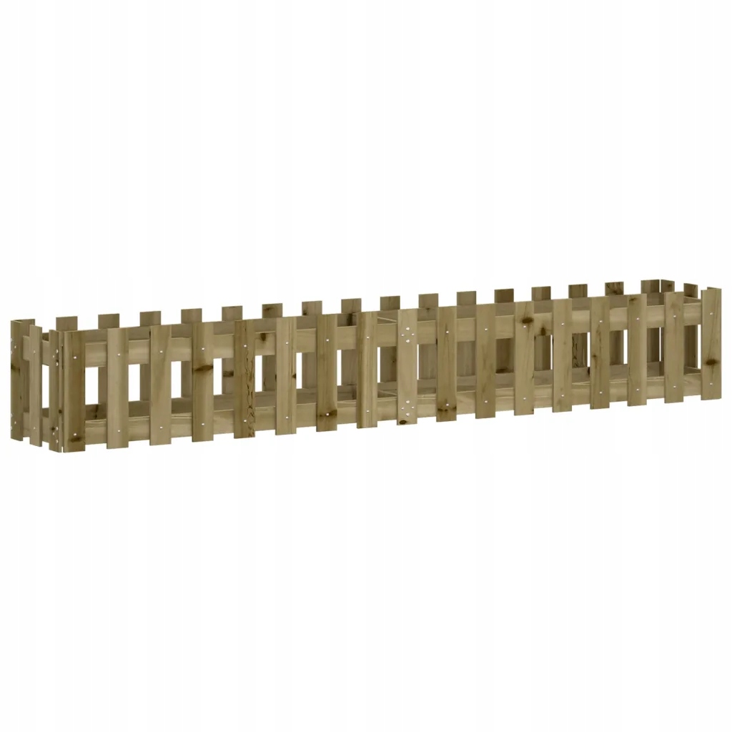 Rabata ogrodowa z płotkiem 200x30x30 cm – Idealne rozwiązanie do Twojego ogrodu