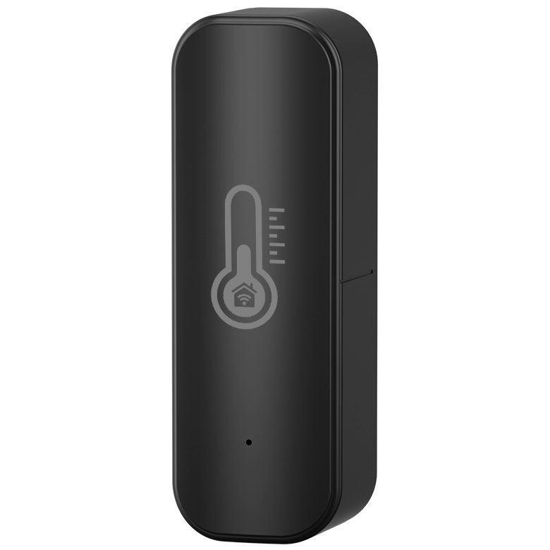 Czujnik Temperatury i Wilgotności Czarny 2x AAA WiFi TUYA – Inteligentne monitorowanie klimatu w Twoim domu