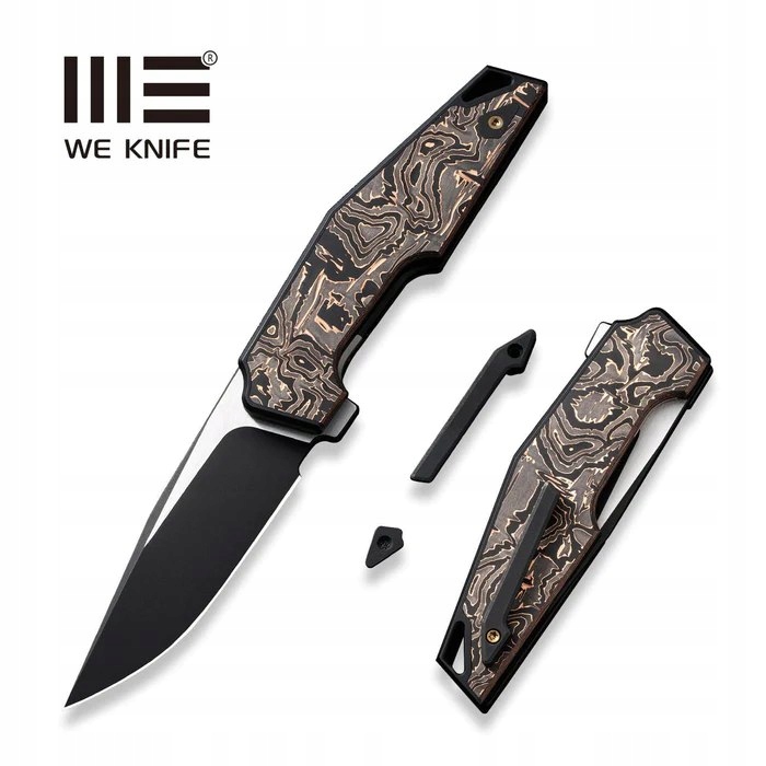 Nóż składany WE Knife OAO Black Titanium/Copper Foil Carbon Fiber – Doskonałość w Twojej dłoni