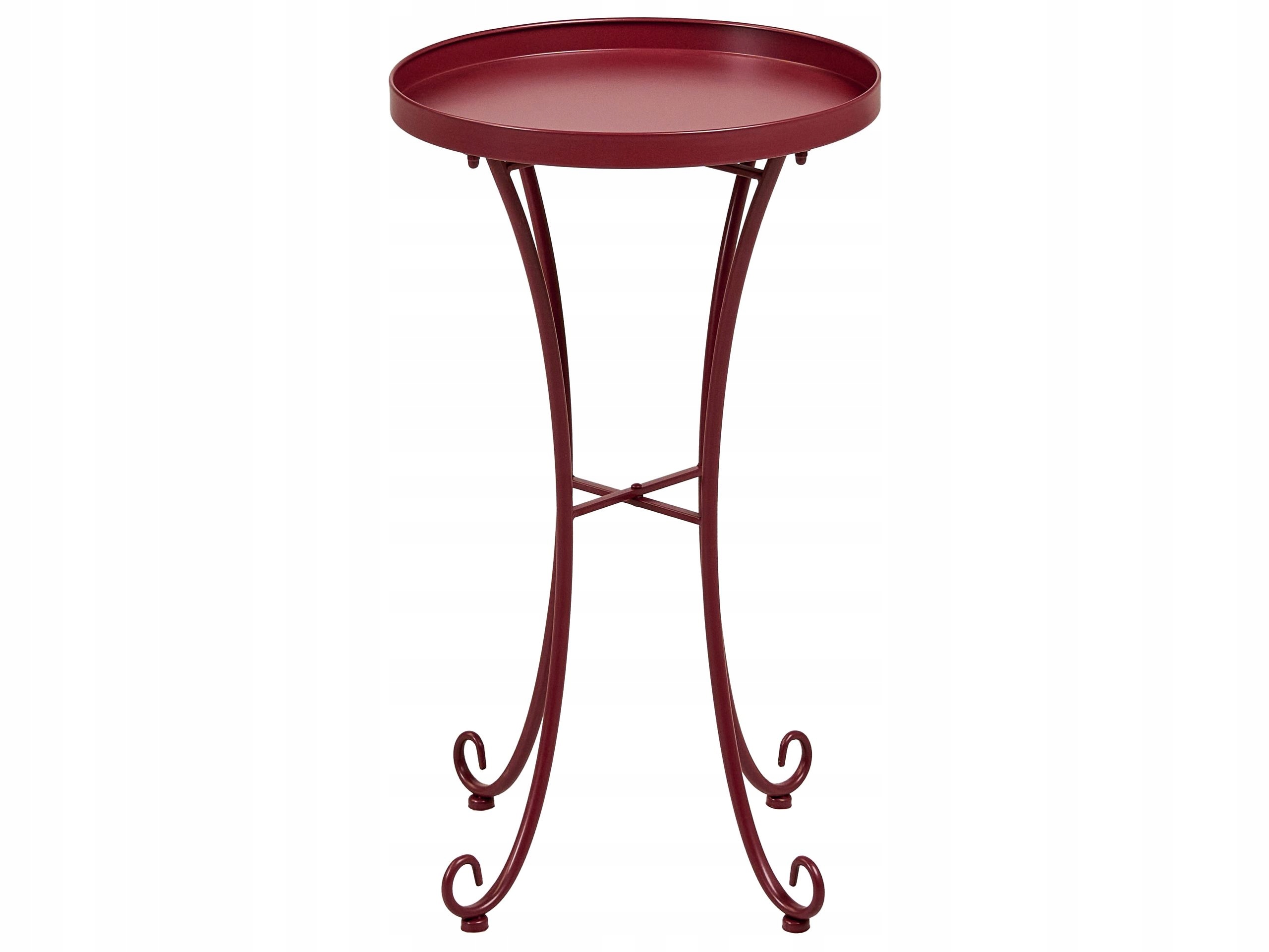 Klasyczny okrągły blat i ozdobna podstawa