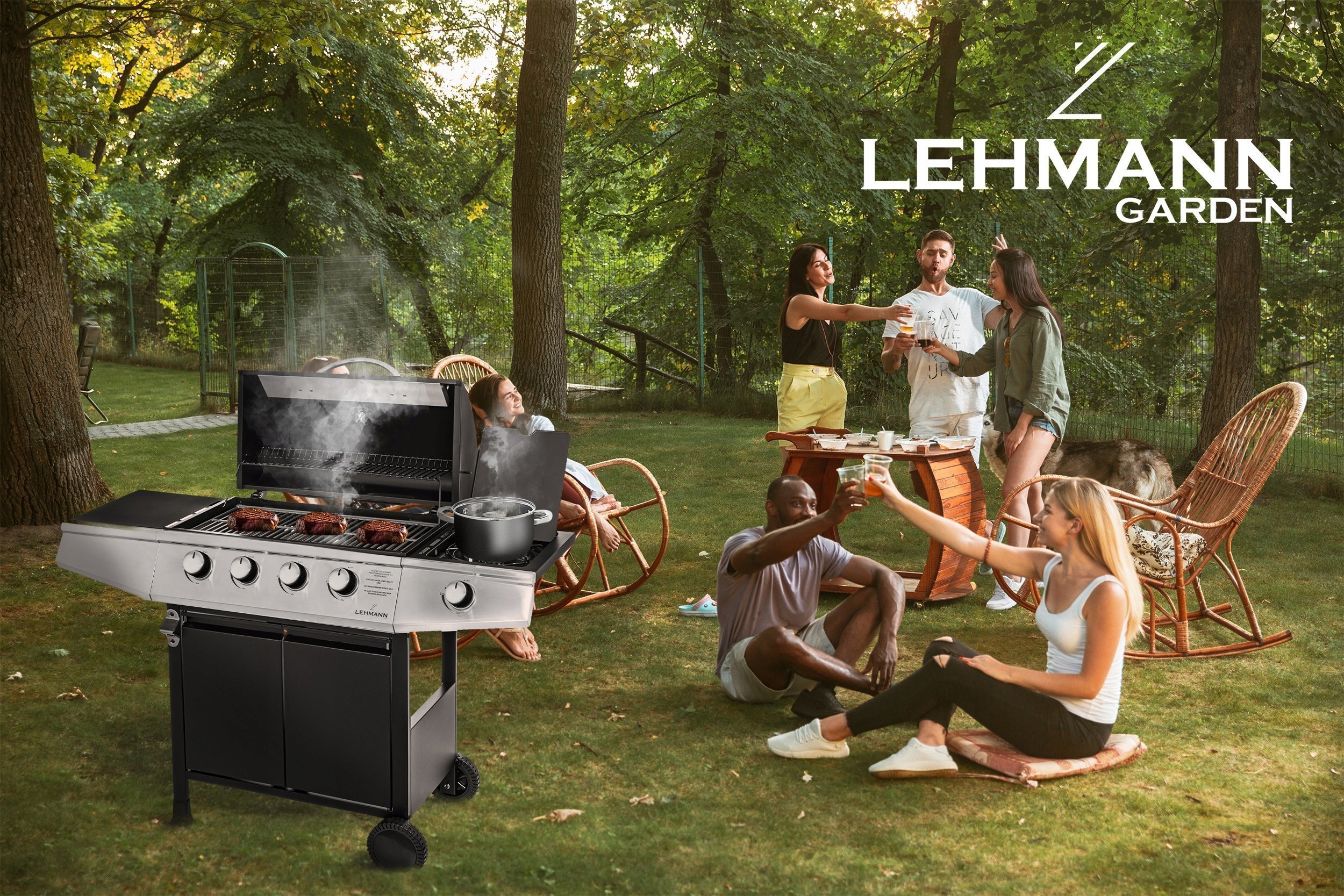 MOCNY GRILL GAZOWY LEHMANN OHIO 4+1 ŻELIWNY RUSZT Kod producenta Ohio