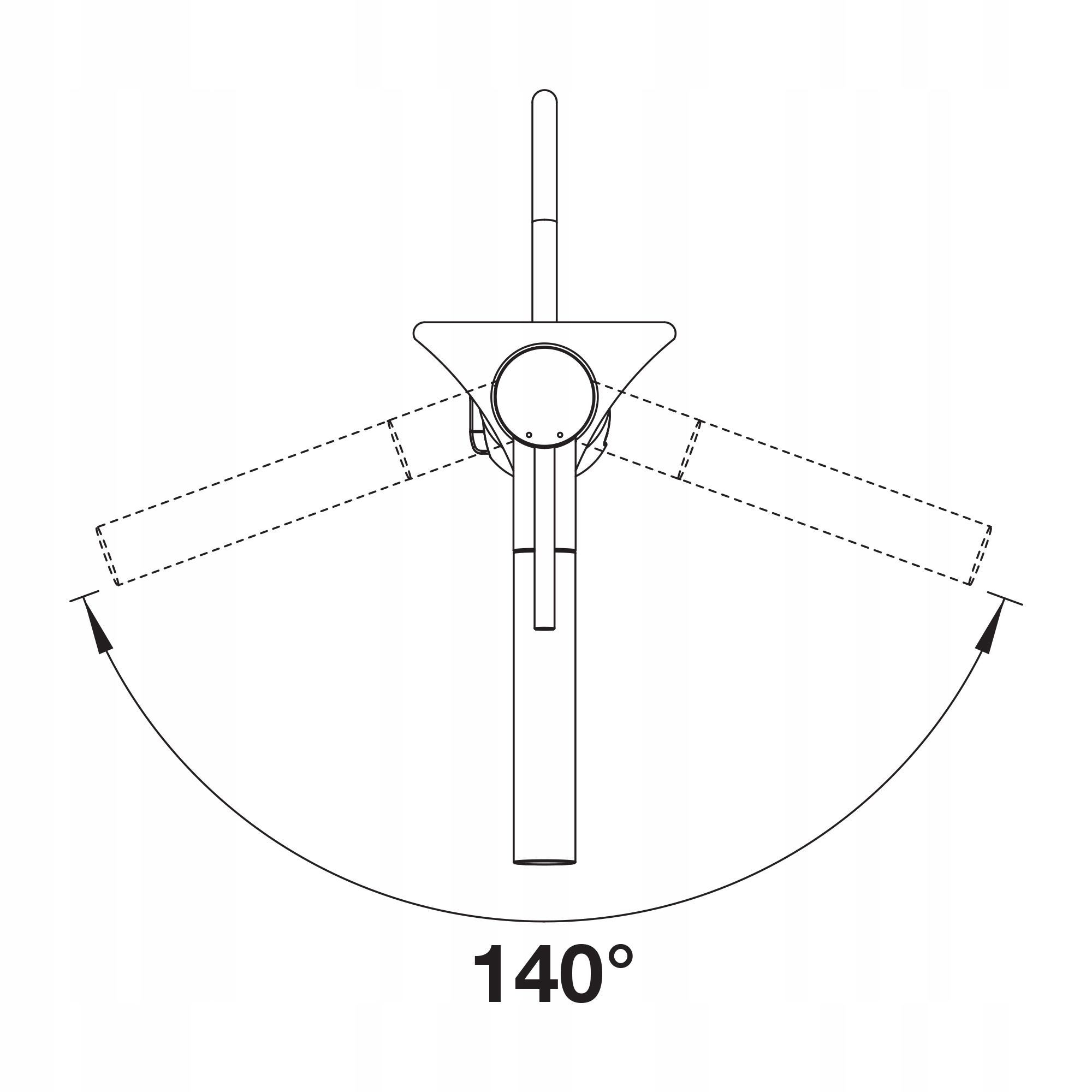 Obracana wylewka o 140° dla większego zasięgu