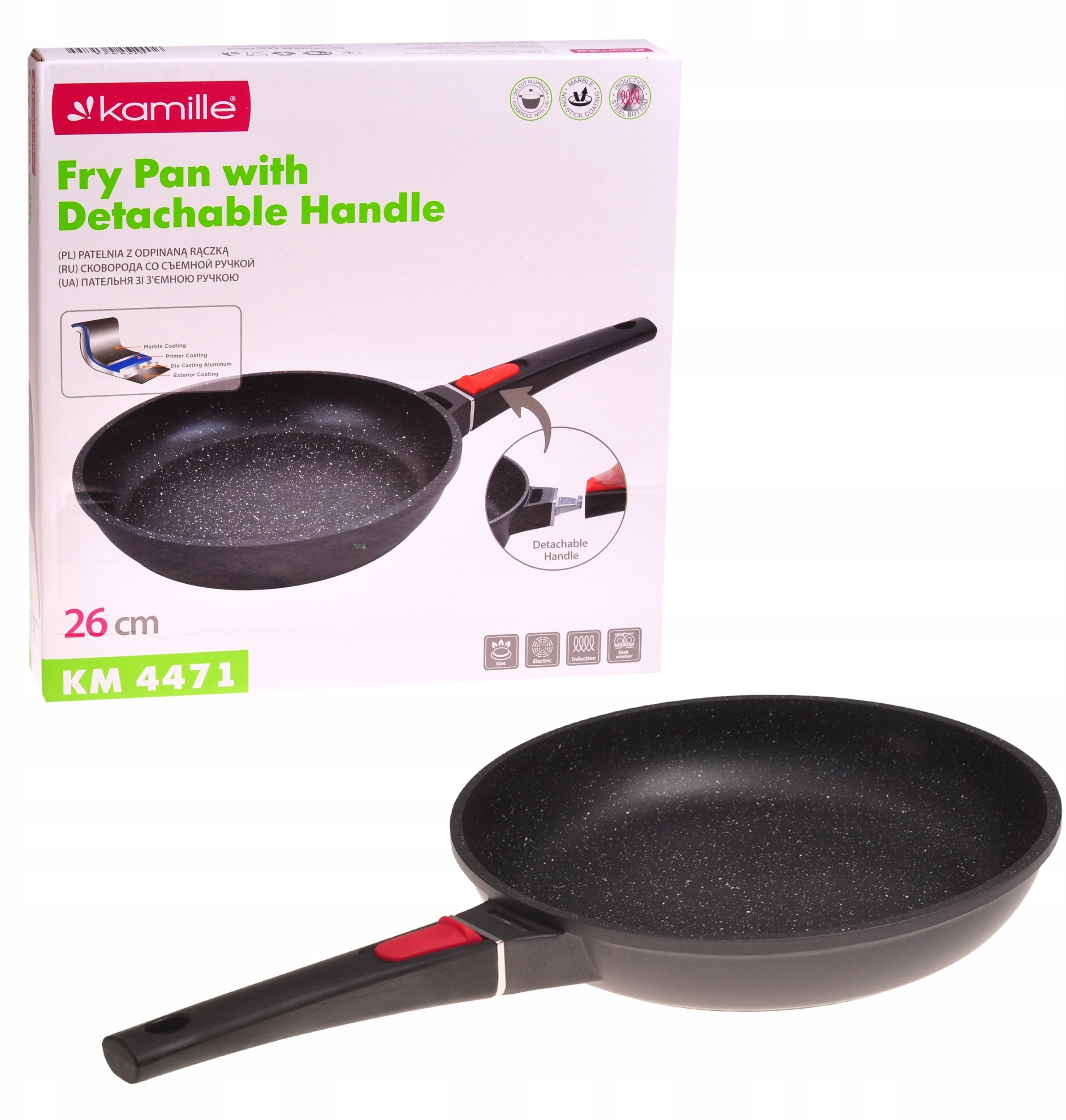 Panna Kamille 26 cm z uchwytem do demontażu – Idealna do każdej kuchni