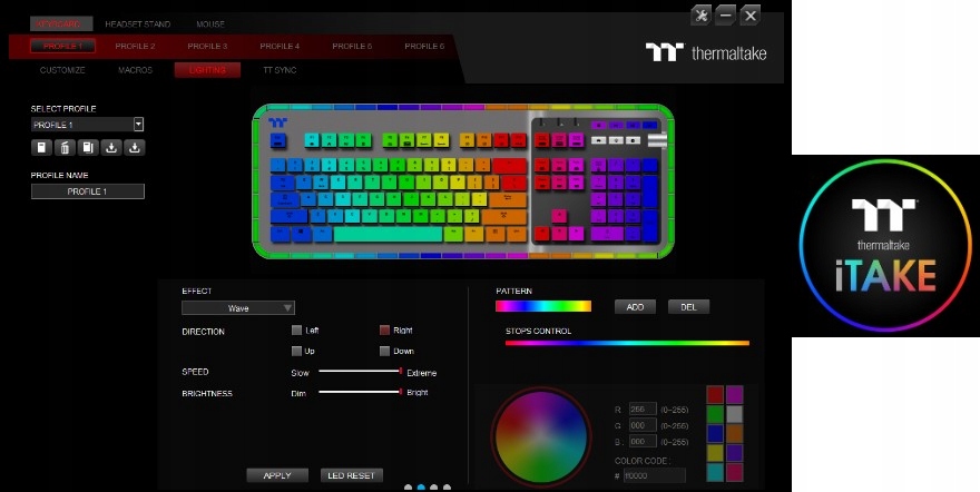 Efektywne podświetlenie RGB z 360-stopniowymi efektami