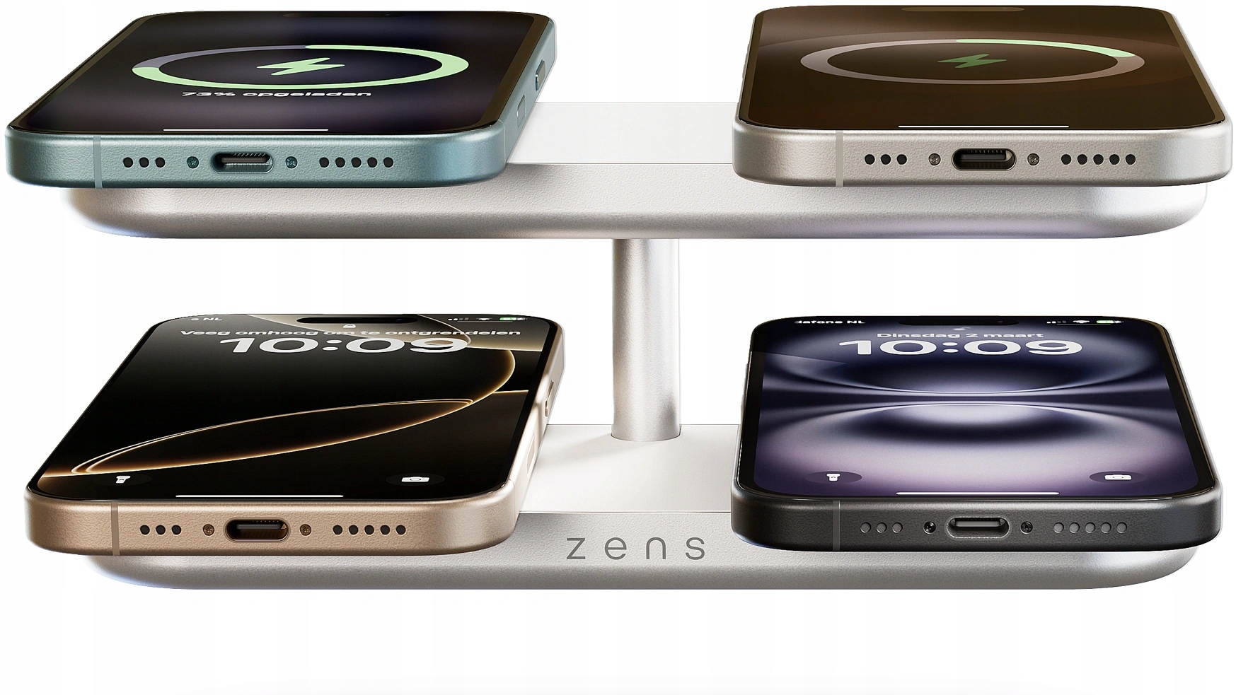 Wygodne ładowanie czterech urządzeń jednocześnie