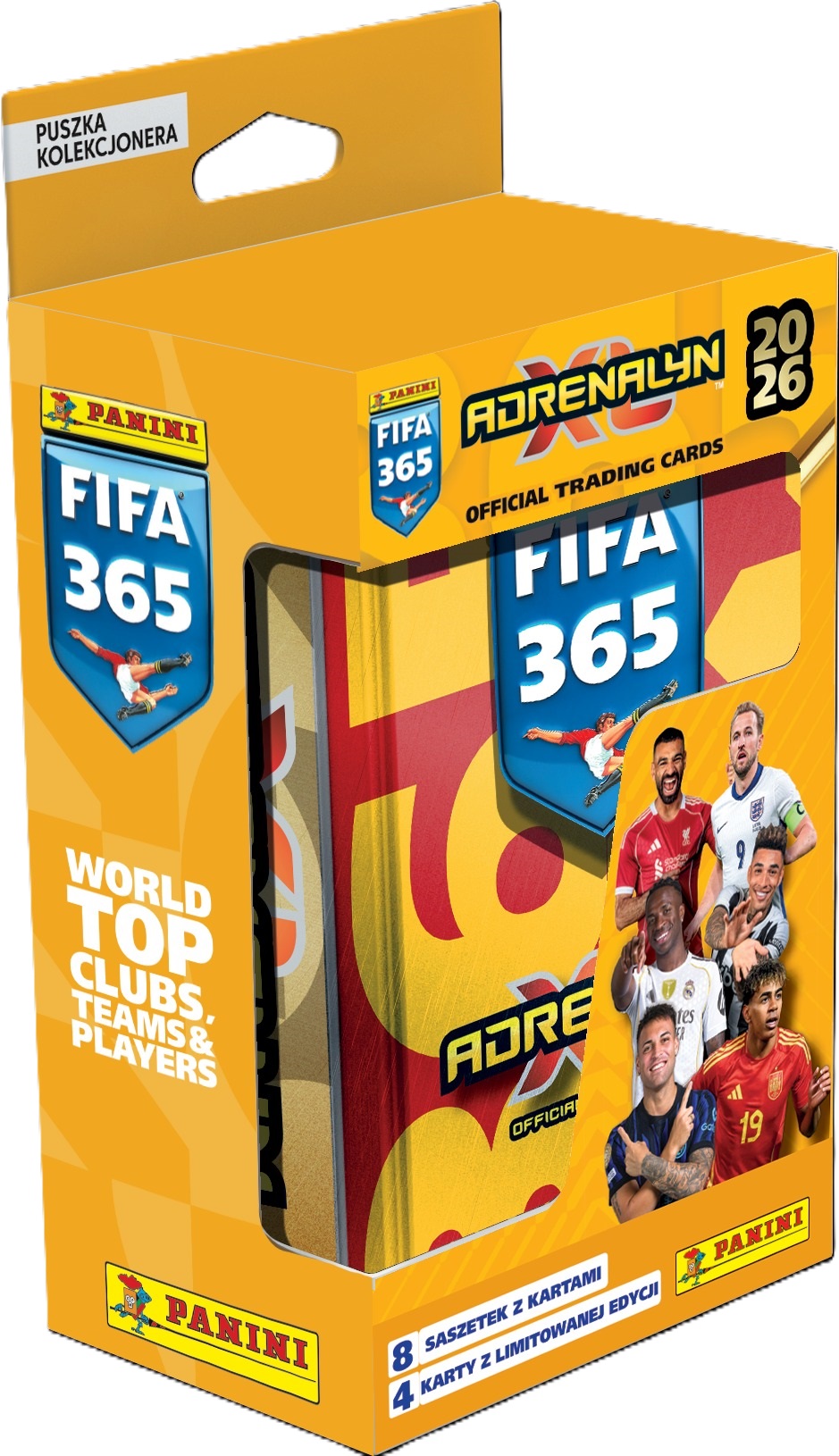 Oryginalna puszka kolekcjonera Panini z kartami FIFA 365
