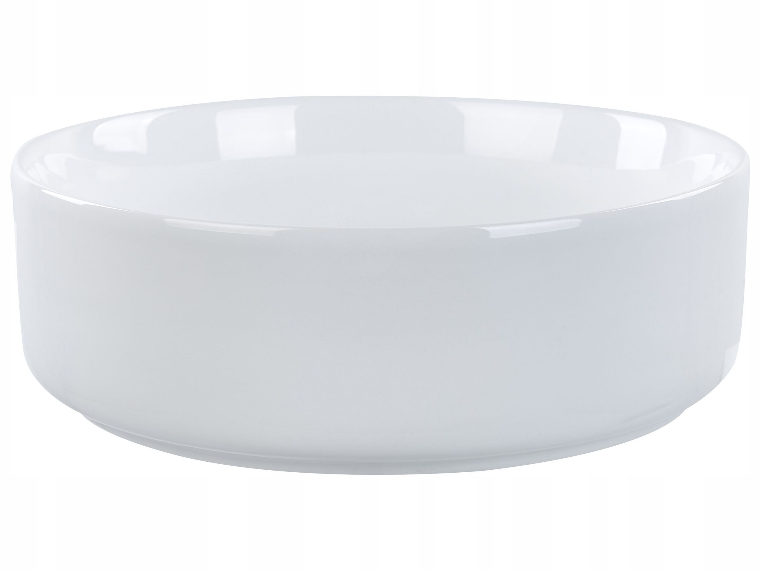 Umywalka nablatowa ceramiczna okrągła ⌀ 36 cm biała CALIG – Elegancja w Twojej łazience