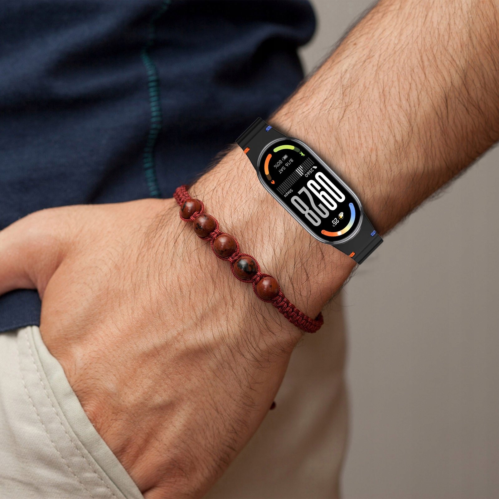 TECH-PROTECT SILICONE SPORT XIAOMI SMART BAND 8 / 9 / 10 / NFC BLACK – Wygoda i styl na Twoim nadgarstku