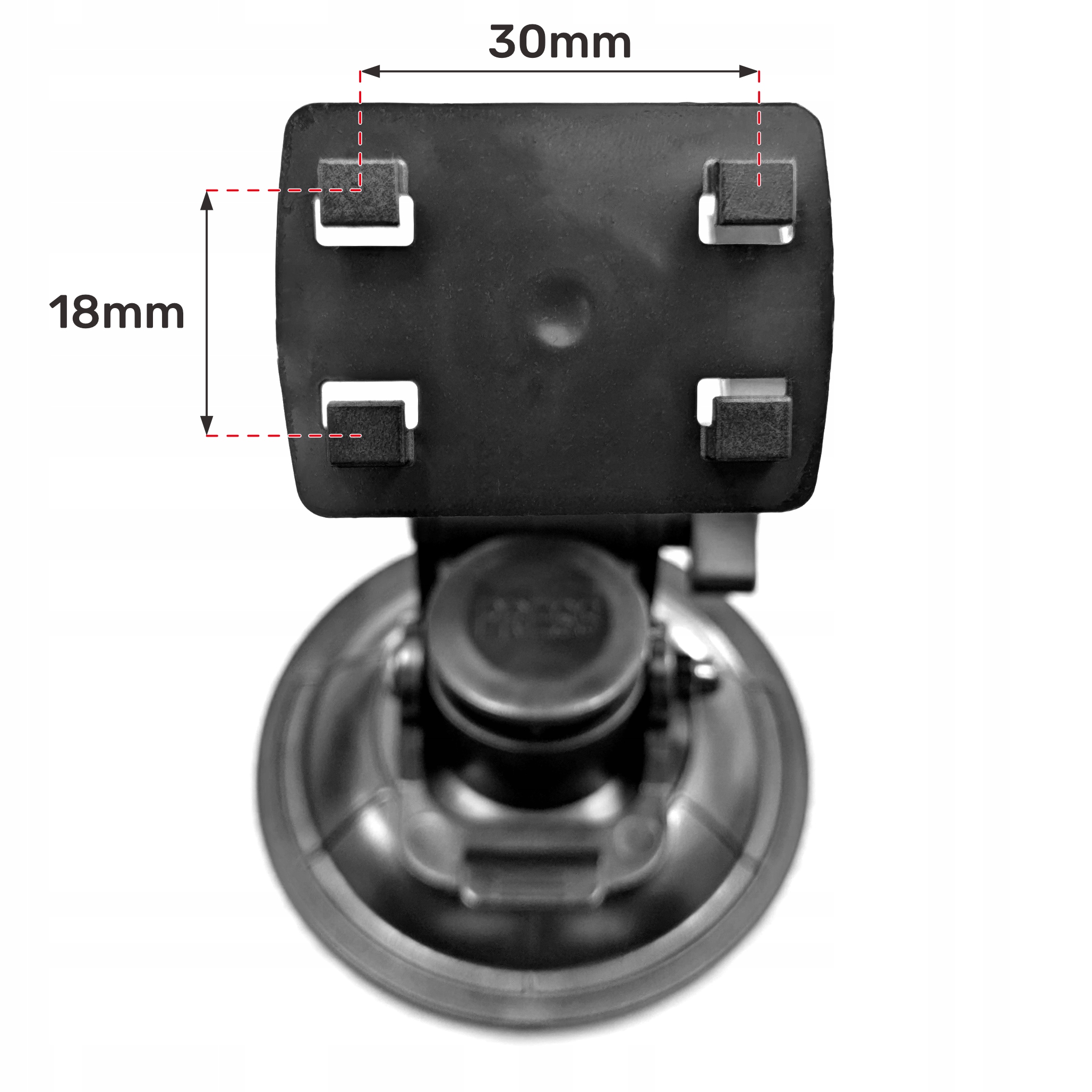 Stabilna podstawa o średnicy 9 cm – pewne przywarcie do gładkich powierzchni