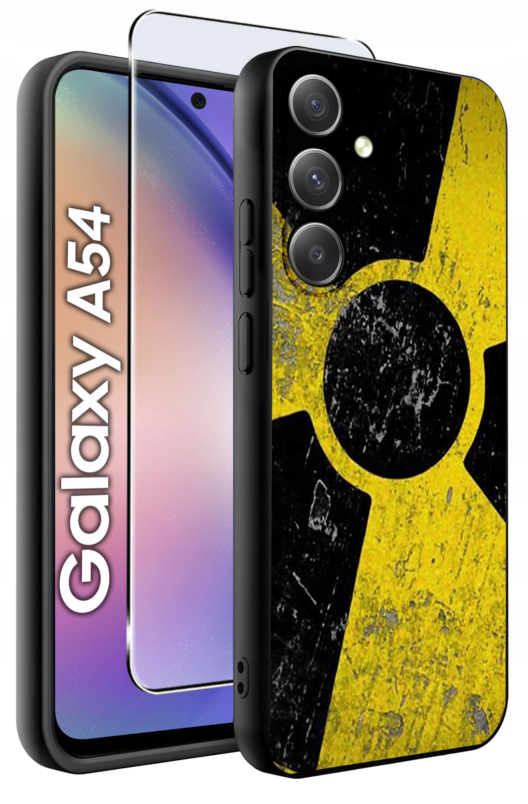 ETUI do Samsung A54 5G WZORY | SILIKONOWE MATT CASE + SZKŁO HARTOWANE 9H