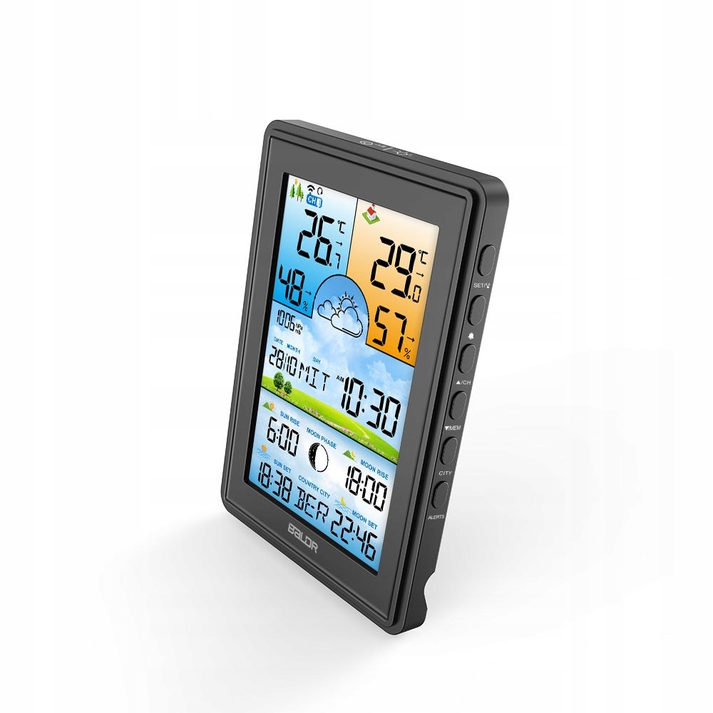 Alarm, kalendarz i zegar z funkcją drzemki