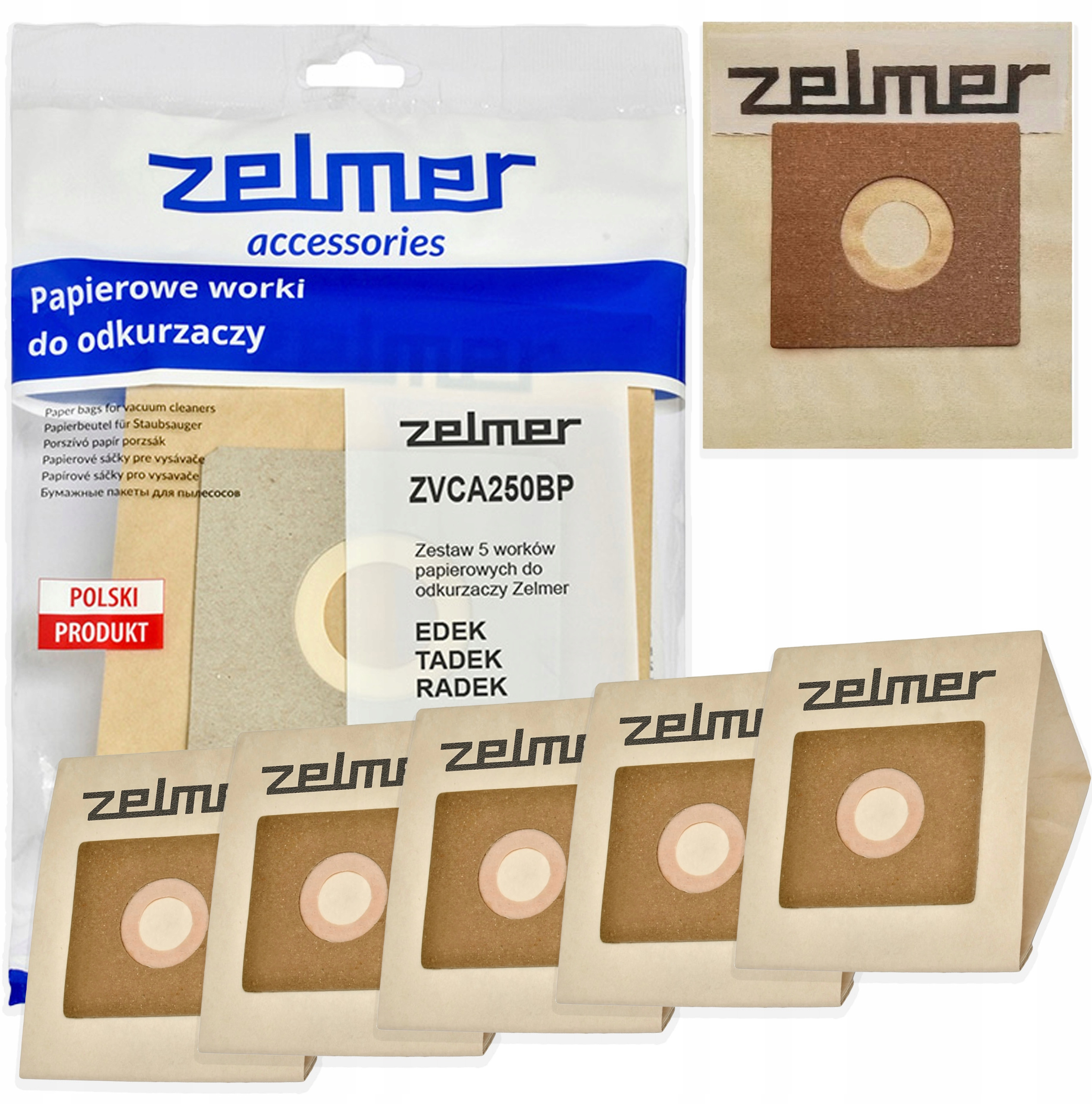 Zestaw 5 sztuk worków do odkurzacza Edek i Tadek