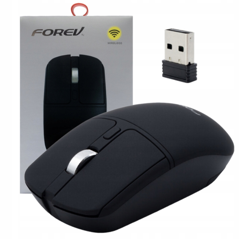 Mysz FOREV FV-386 – Bezprzewodowa mysz biznesowa w eleganckim czarnym kolorze
