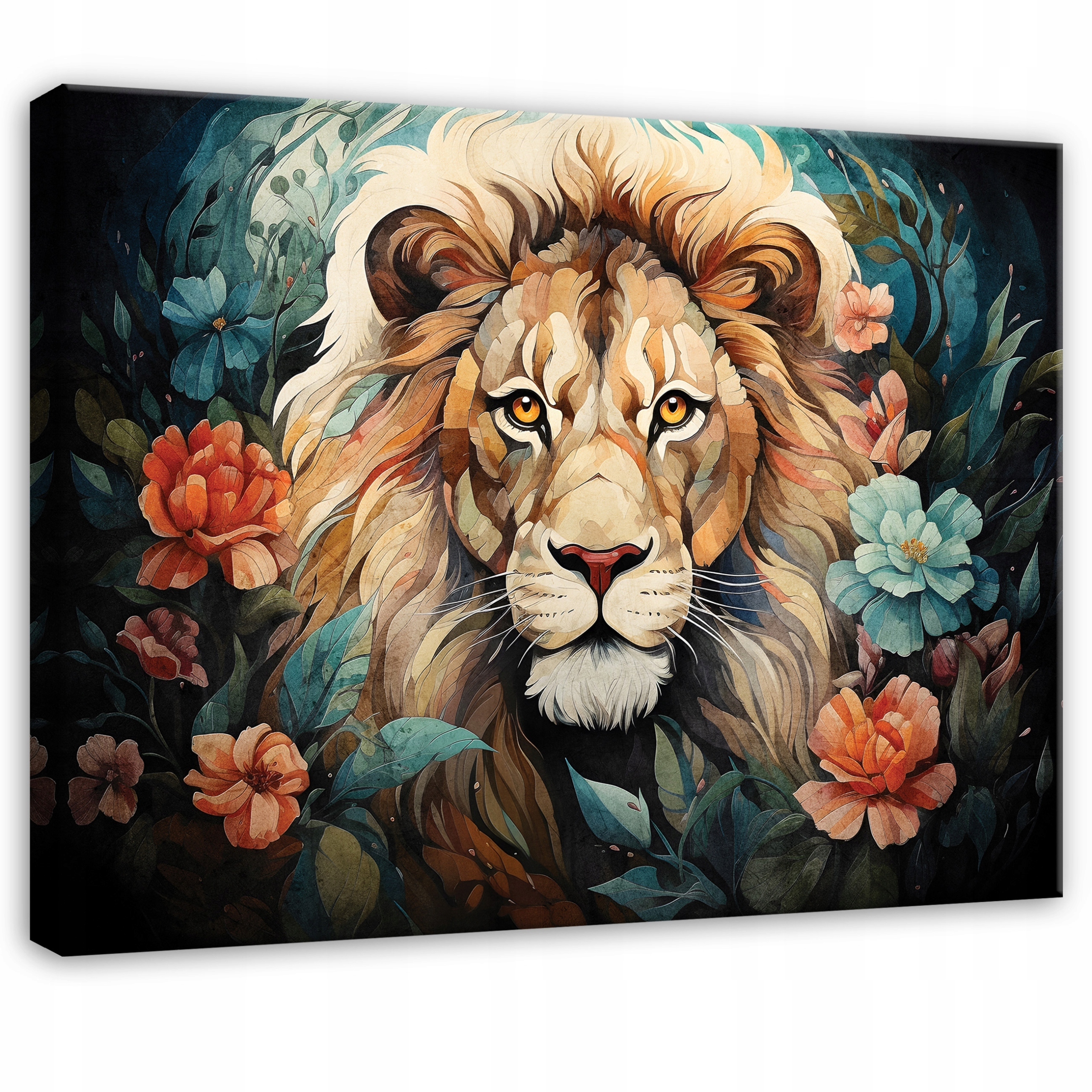 Obraz Na Płótnie Dla Dzieci Lew 100x70 – Urokliwa dekoracja do pokoju dziecięcego