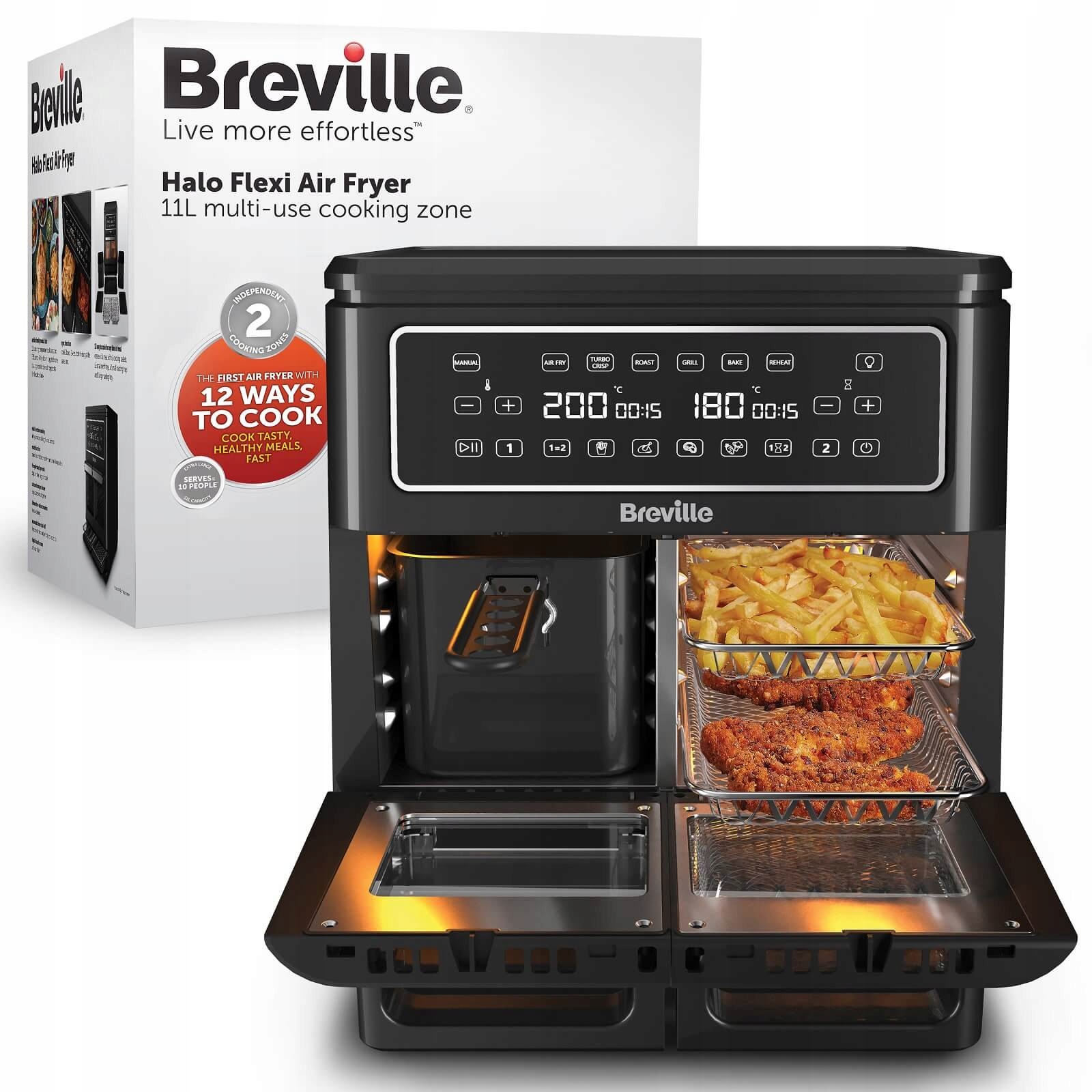 Frytkownica beztłuszczowa Breville VDF130X – gotowanie w Twojej kuchni