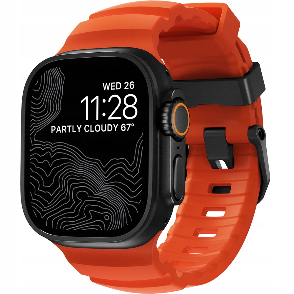 Nomad Rocky Point Band, black/magma – Idealny pasek do Apple Watch