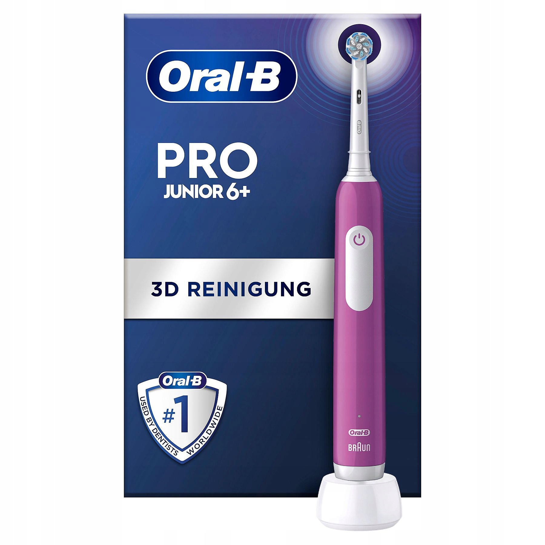 Szczoteczka elektryczna Oral-B Pro Junior Fioletowa – Idealna dla dzieci
