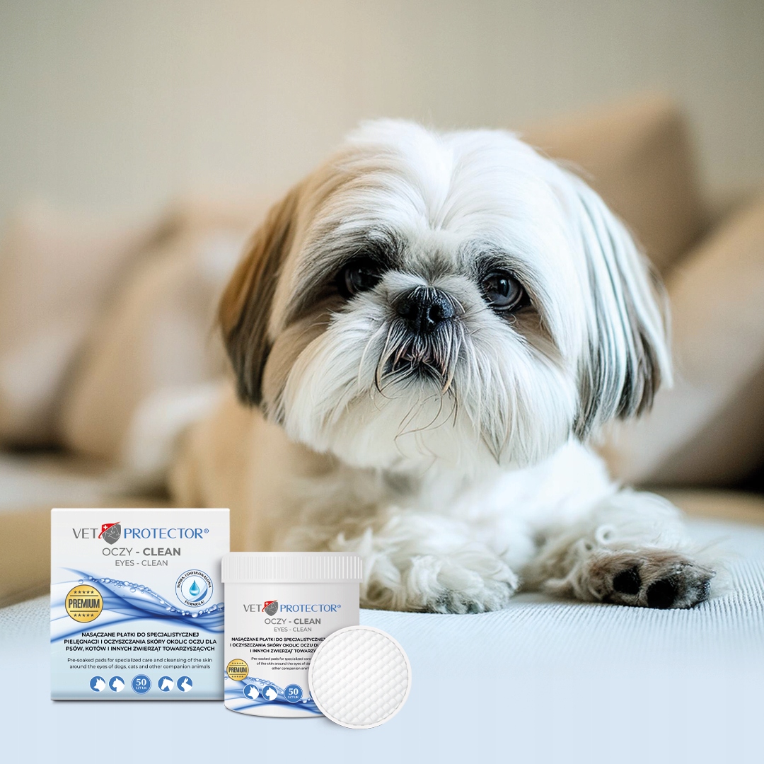 VET PROTECTOR Oczy Clean – Płatki do higieny oczu dla psów i kotów