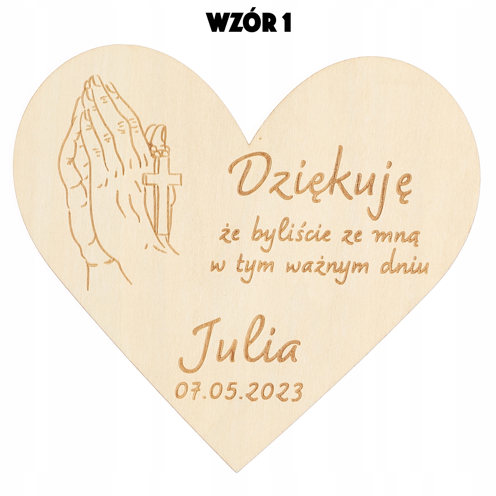 Personalizacja podziękowań – Możliwość dodania imienia i daty