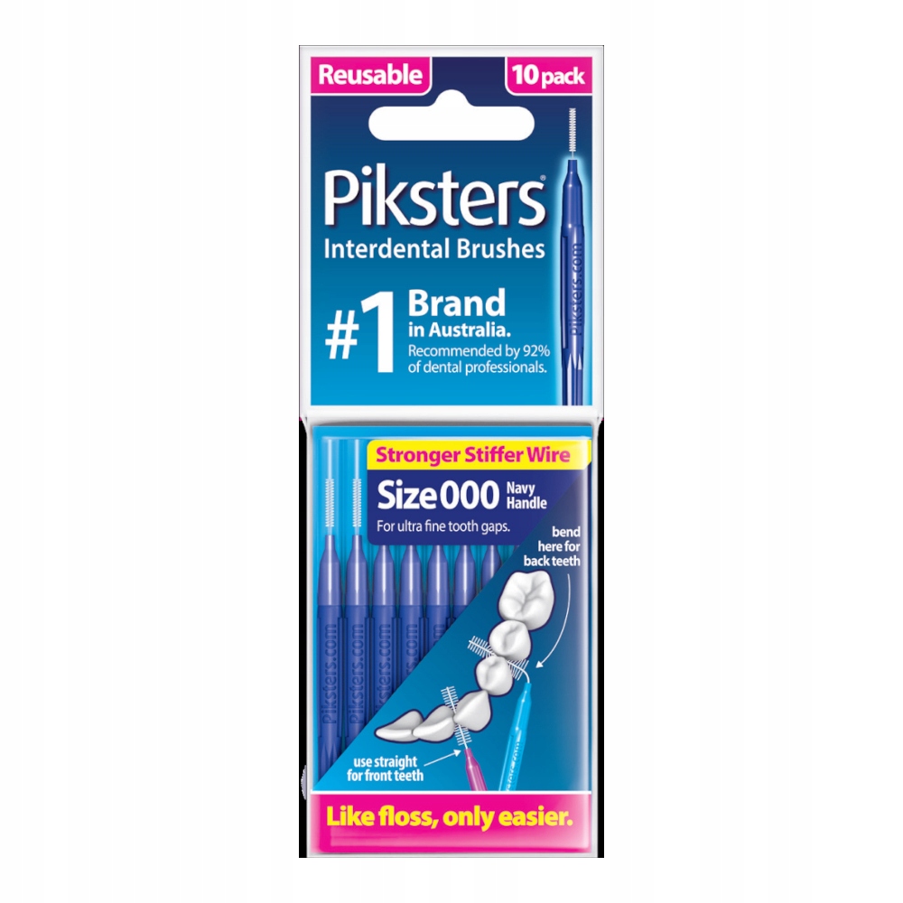 PIKSTERS Regular Size000 – Szczoteczki międzyzębowe dla zdrowia jamy ustnej