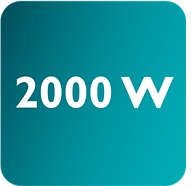Moc do 2000 W umożliwia ciągłe wytwarzanie dużej ilości pary