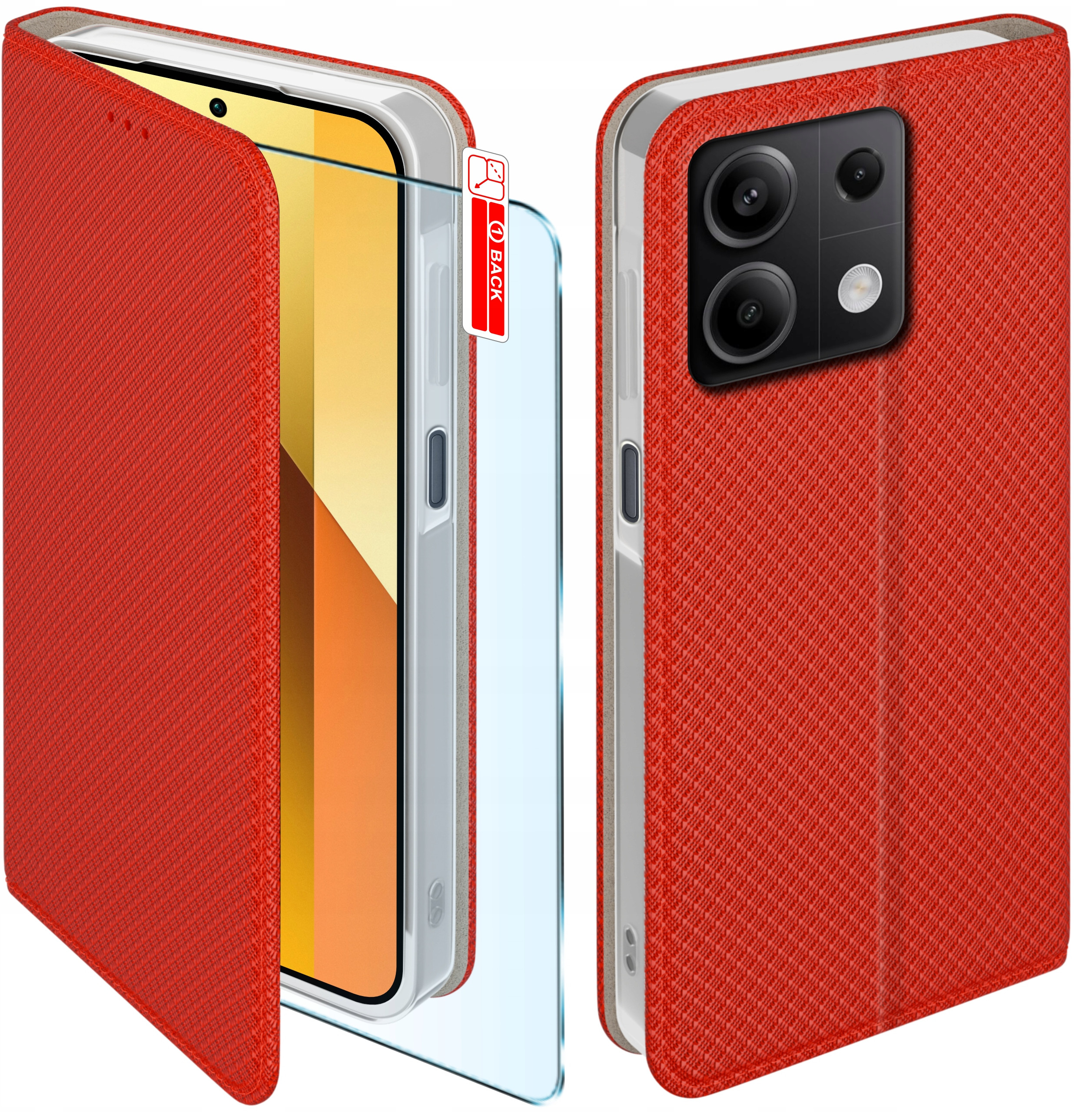 Etui do Xiaomi Redmi Note 13 Pro 4G SMART MAGNET CASE PORTFEL + SZKŁO 9H – Ochrona i styl w jednym