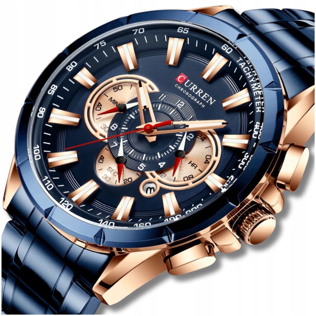 ZEGAREK MĘSKI CURREN KLASYCZNY ELEGANCKI CHRONOGRAF DATOWNIK – Elegancja na każdą okazję